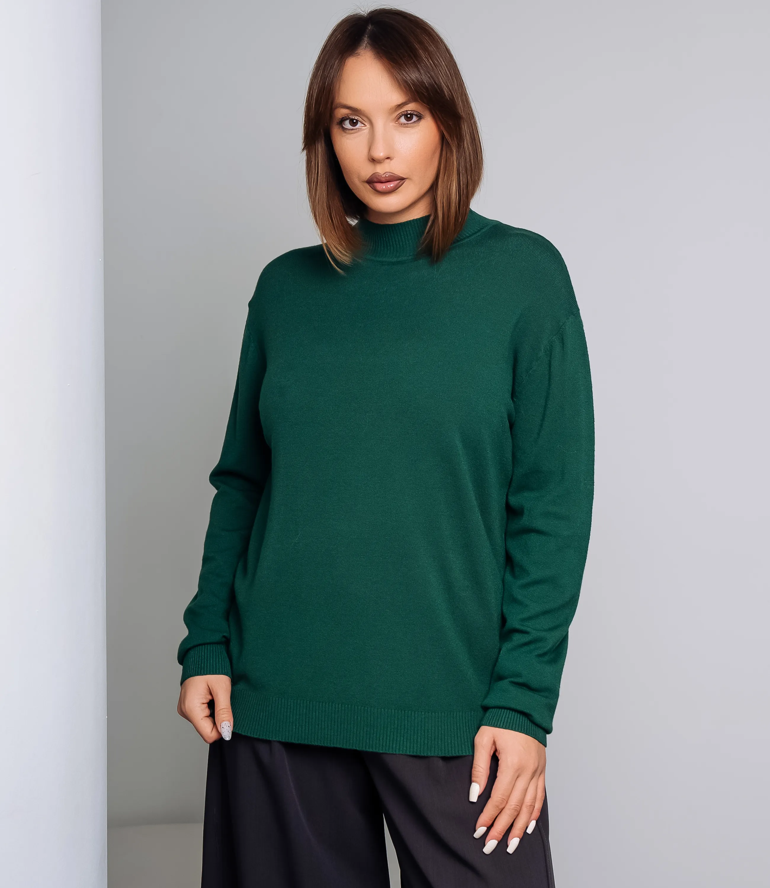 Водолазка #ОКТ07, тёмно-зелёный - фото 1