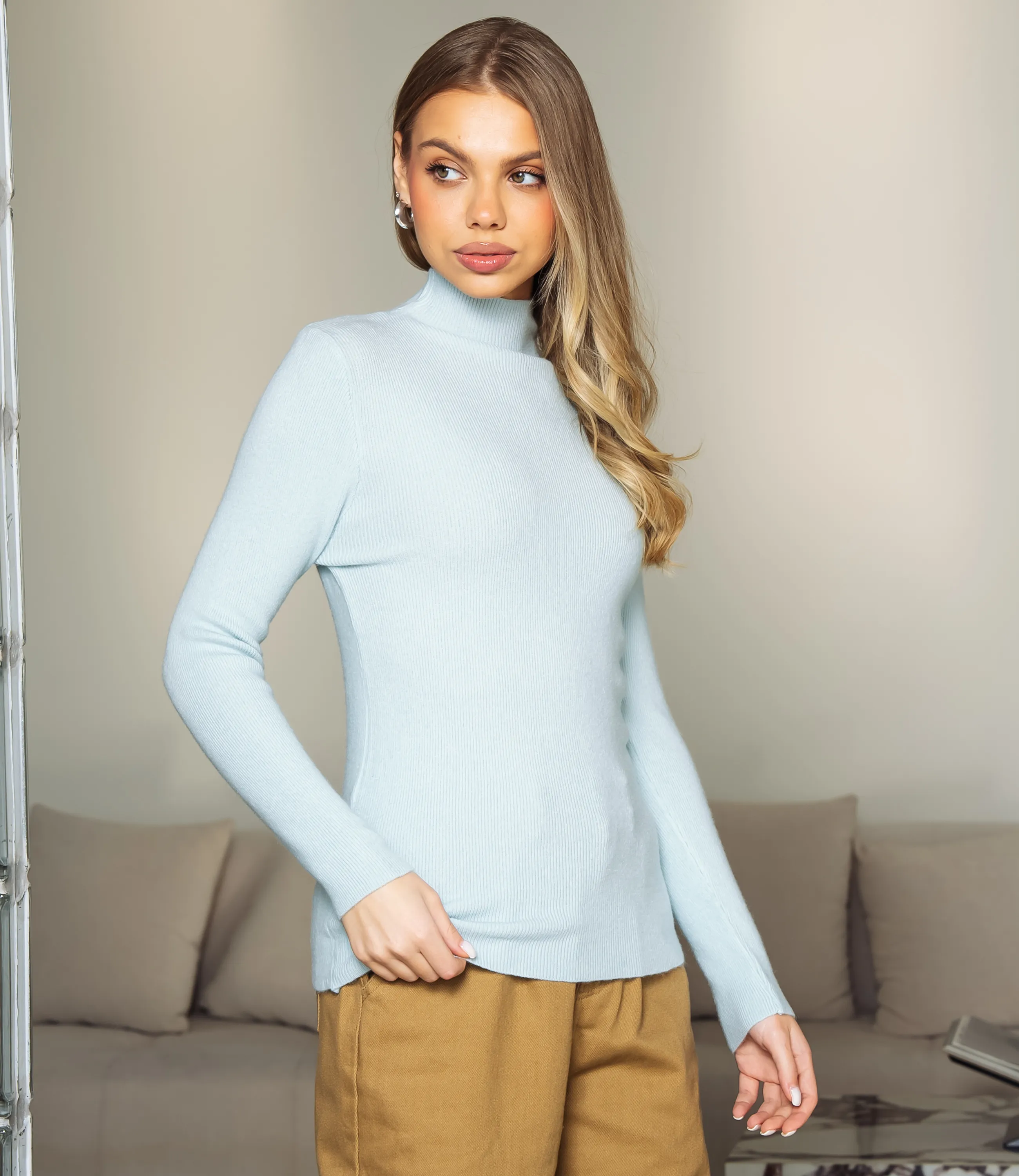 Водолазка #КТ801 (16), ментоловый - фото 2