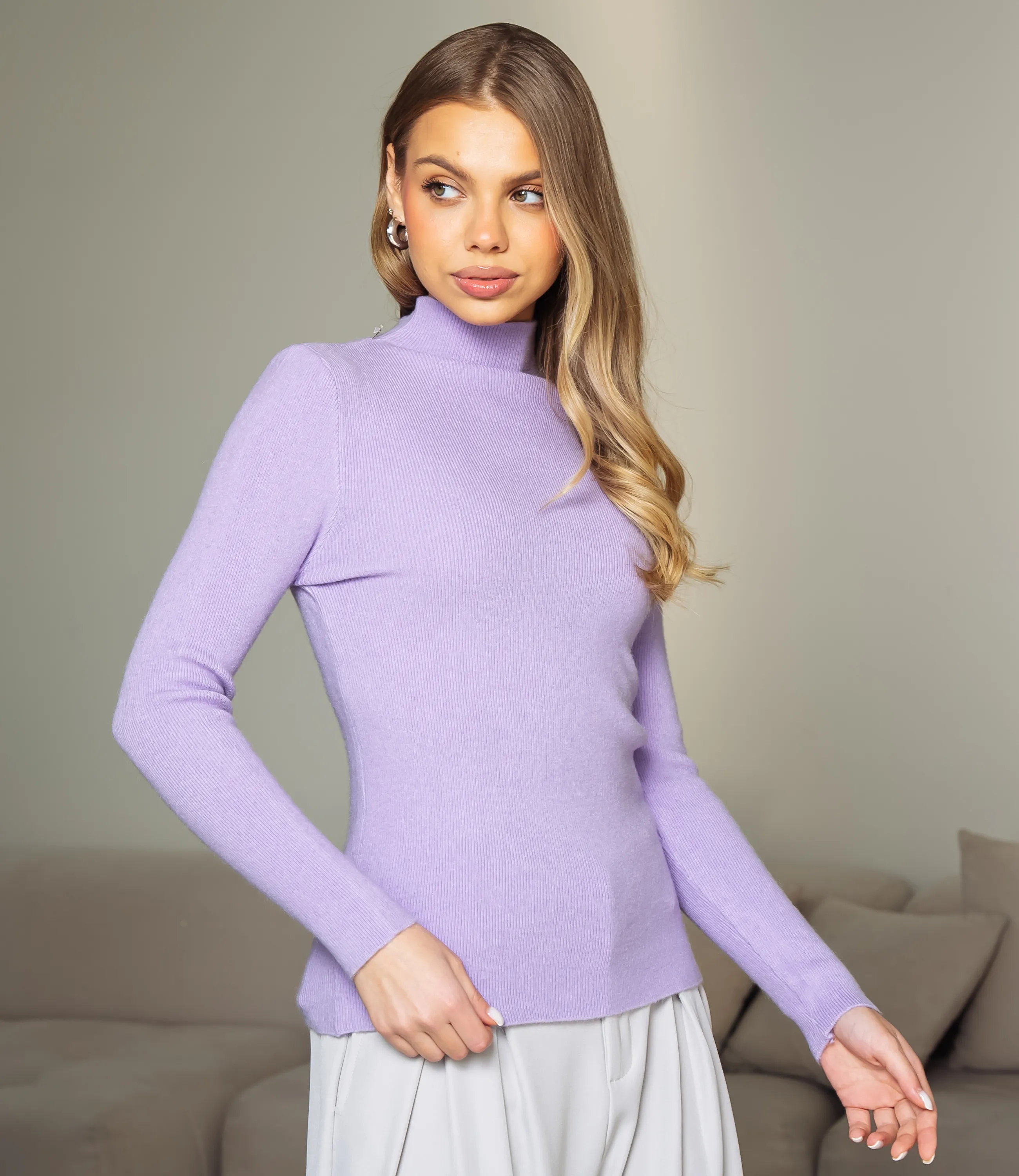Водолазка #КТ801 (16), лавандовый - фото 2