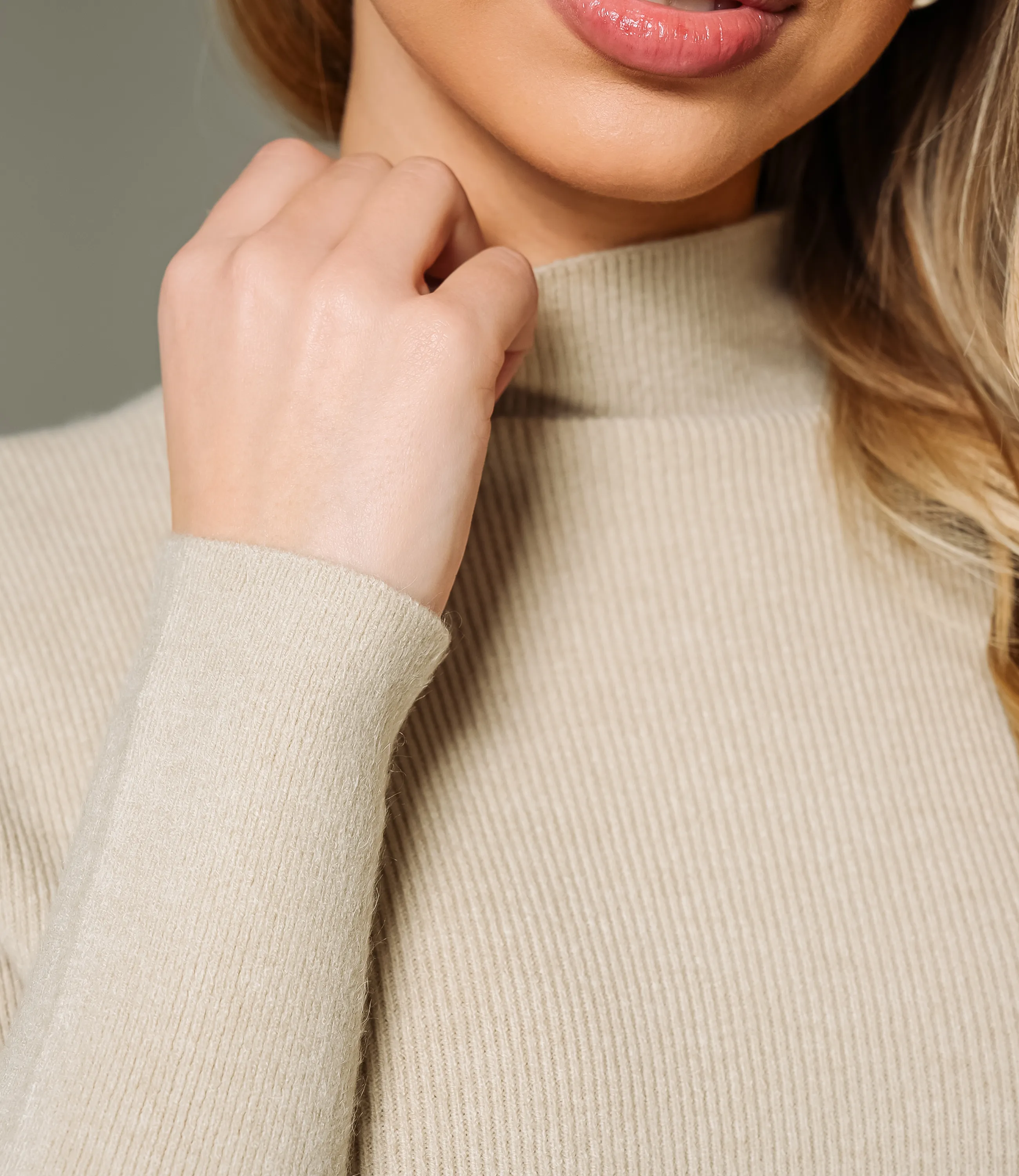 Водолазка #КТ801 (16), бежево-серый - фото 5