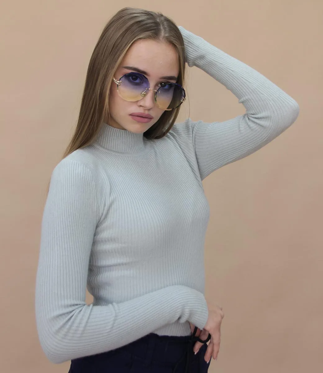 Водолазка #03*, серый - фото 2