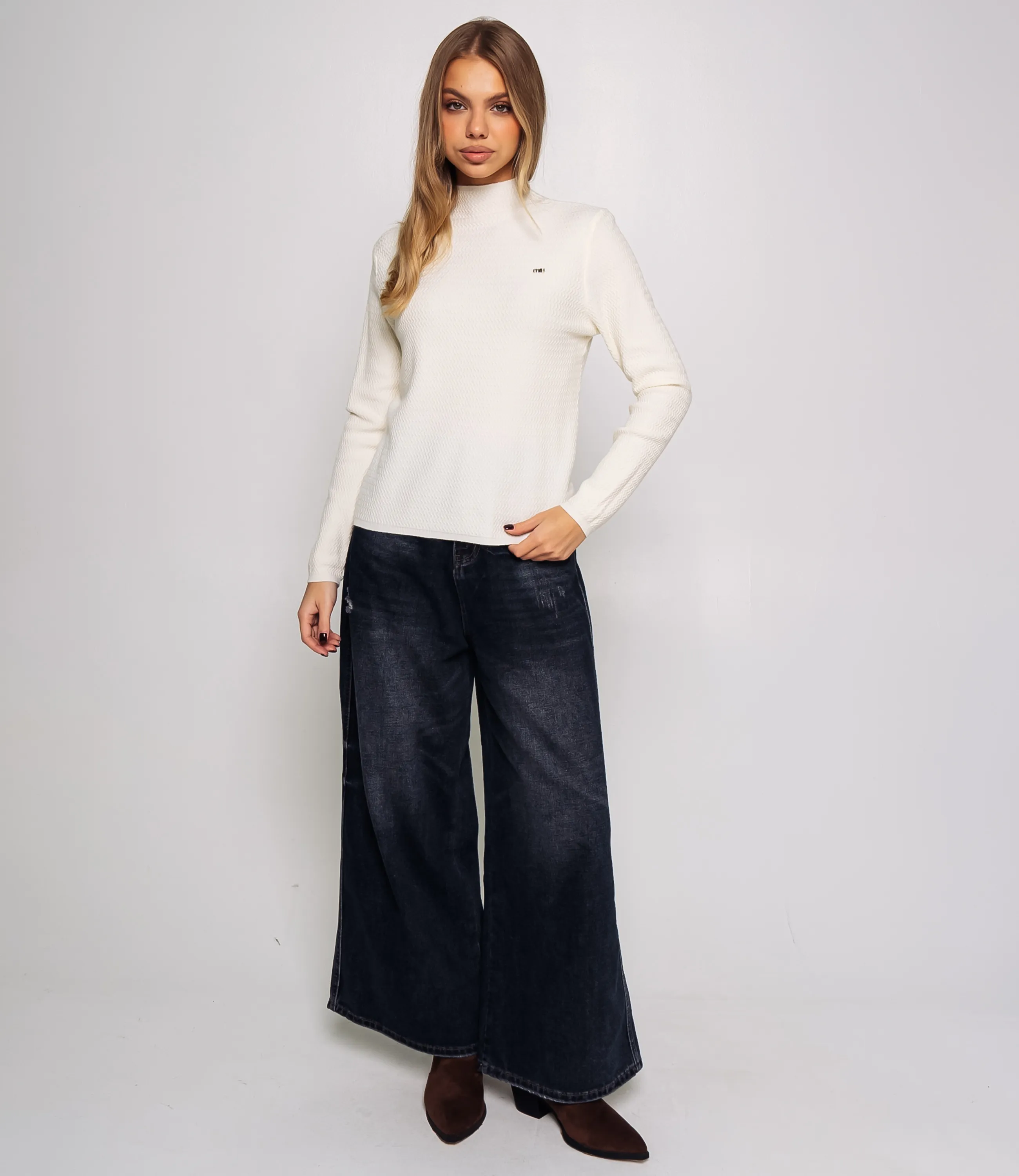 Водолазка #КТ33339, кремовый - фото 4