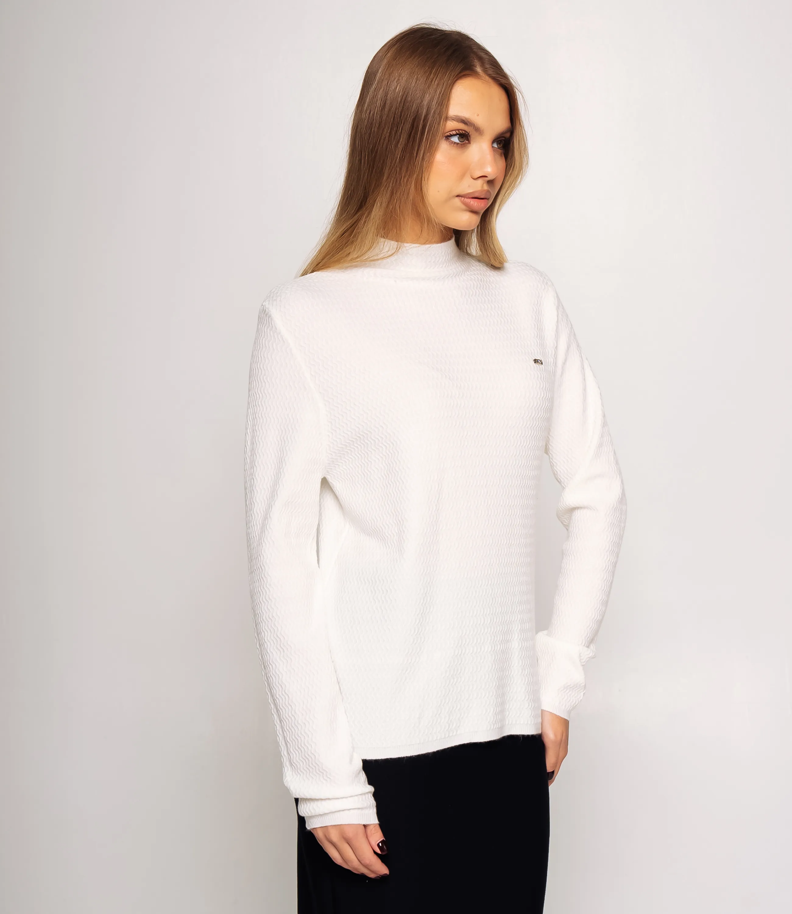 Водолазка #КТ33339, молочный - фото 2