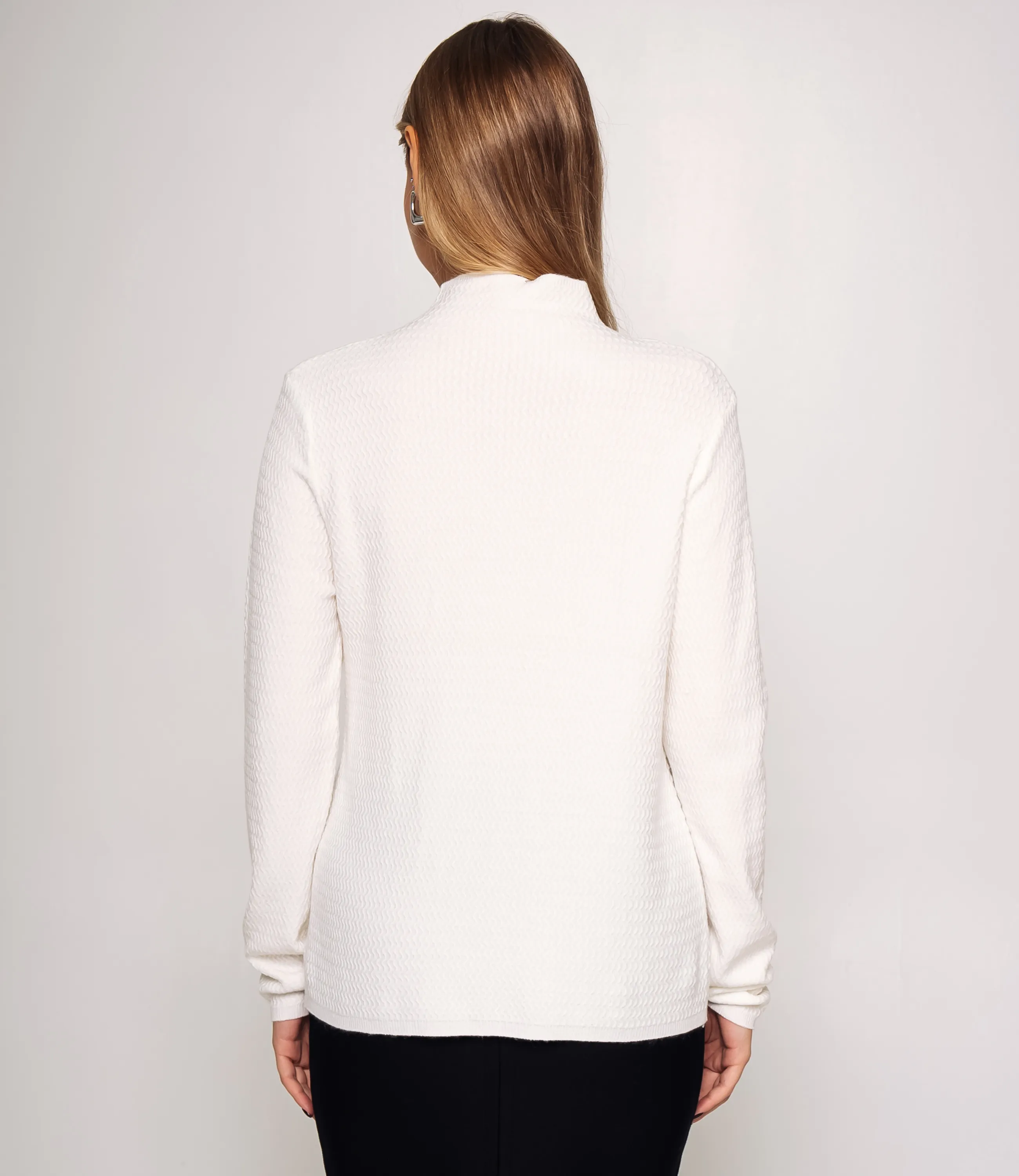 Водолазка #КТ33339, молочный - фото 3