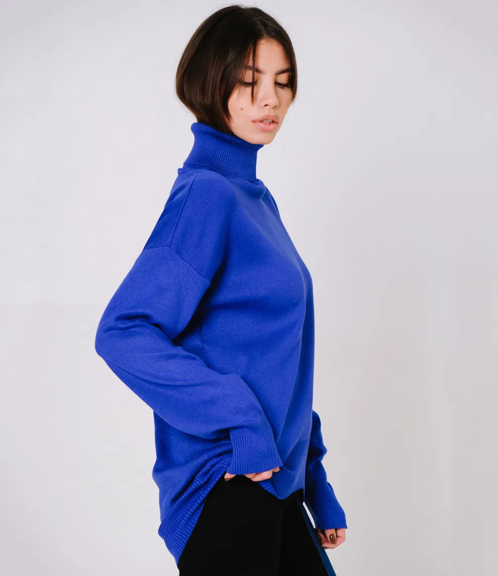Свитер #КТ77006, синий - фото 5