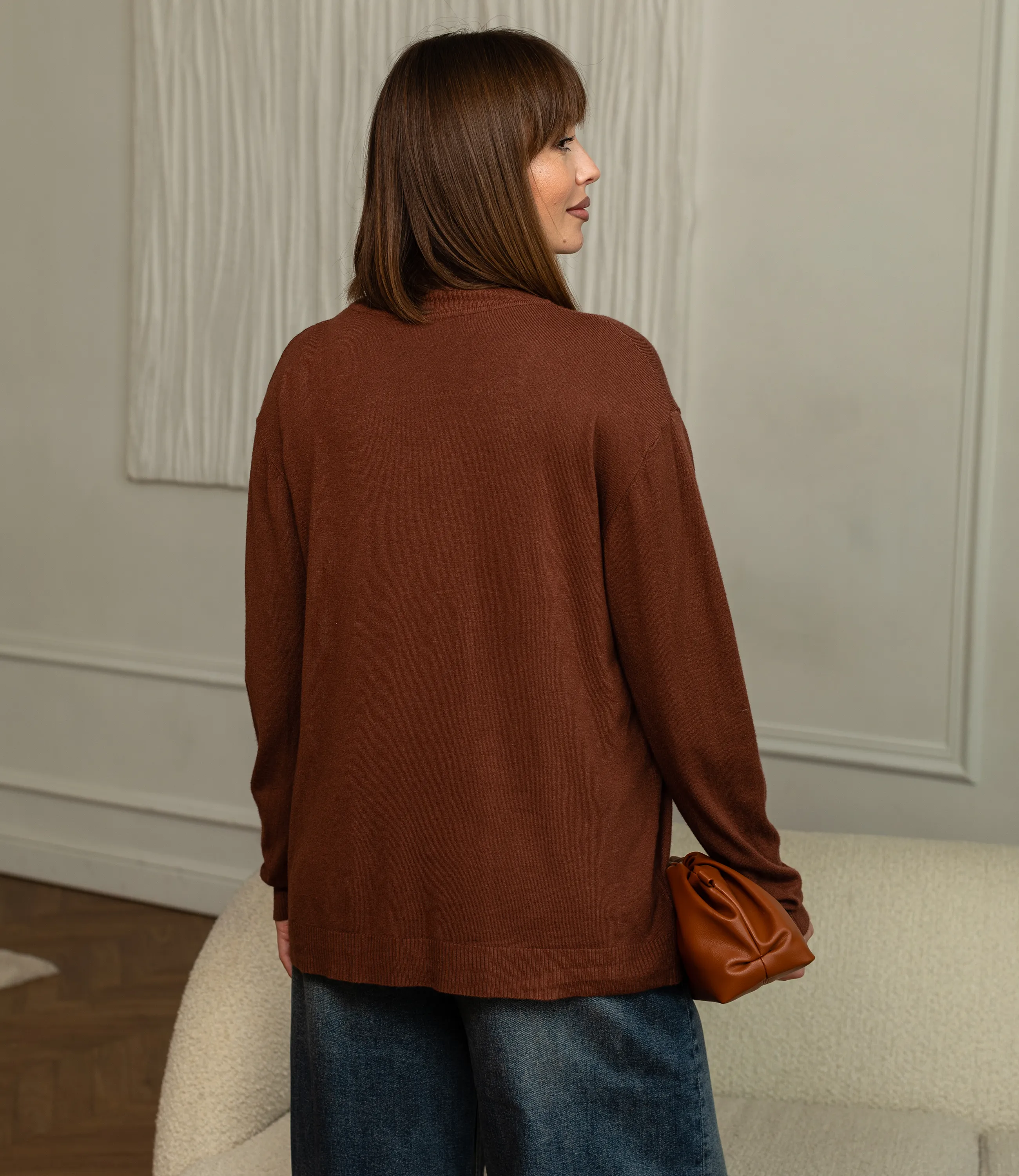 Водолазка #ОКТ08, шоколадный - фото 3
