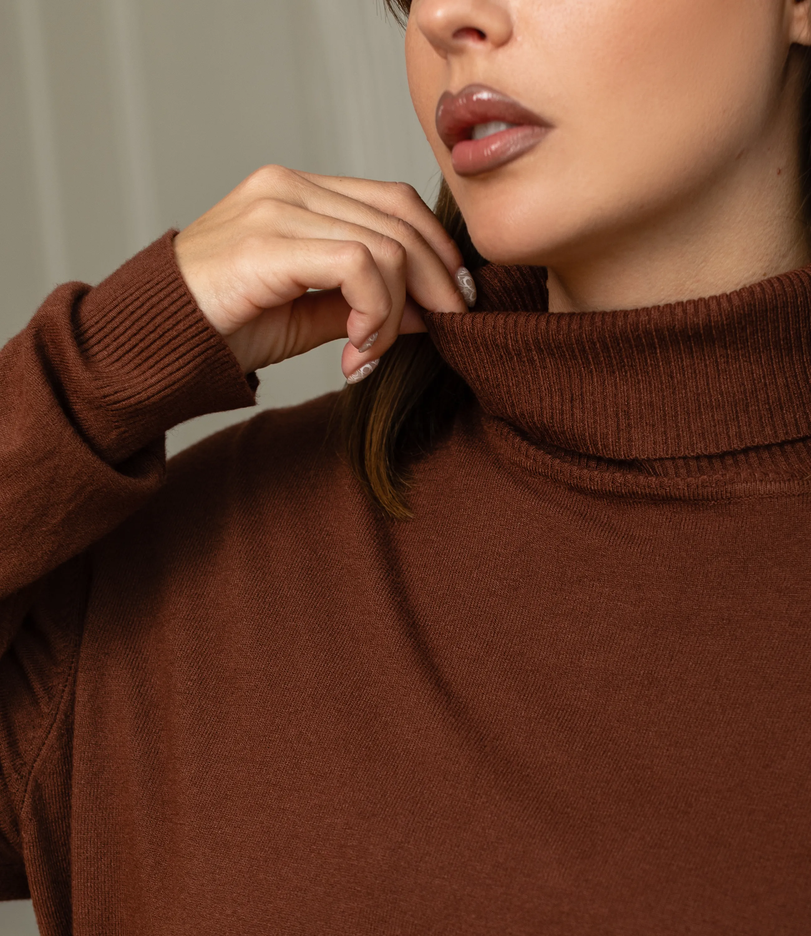 Водолазка #ОКТ08, шоколадный - фото 5