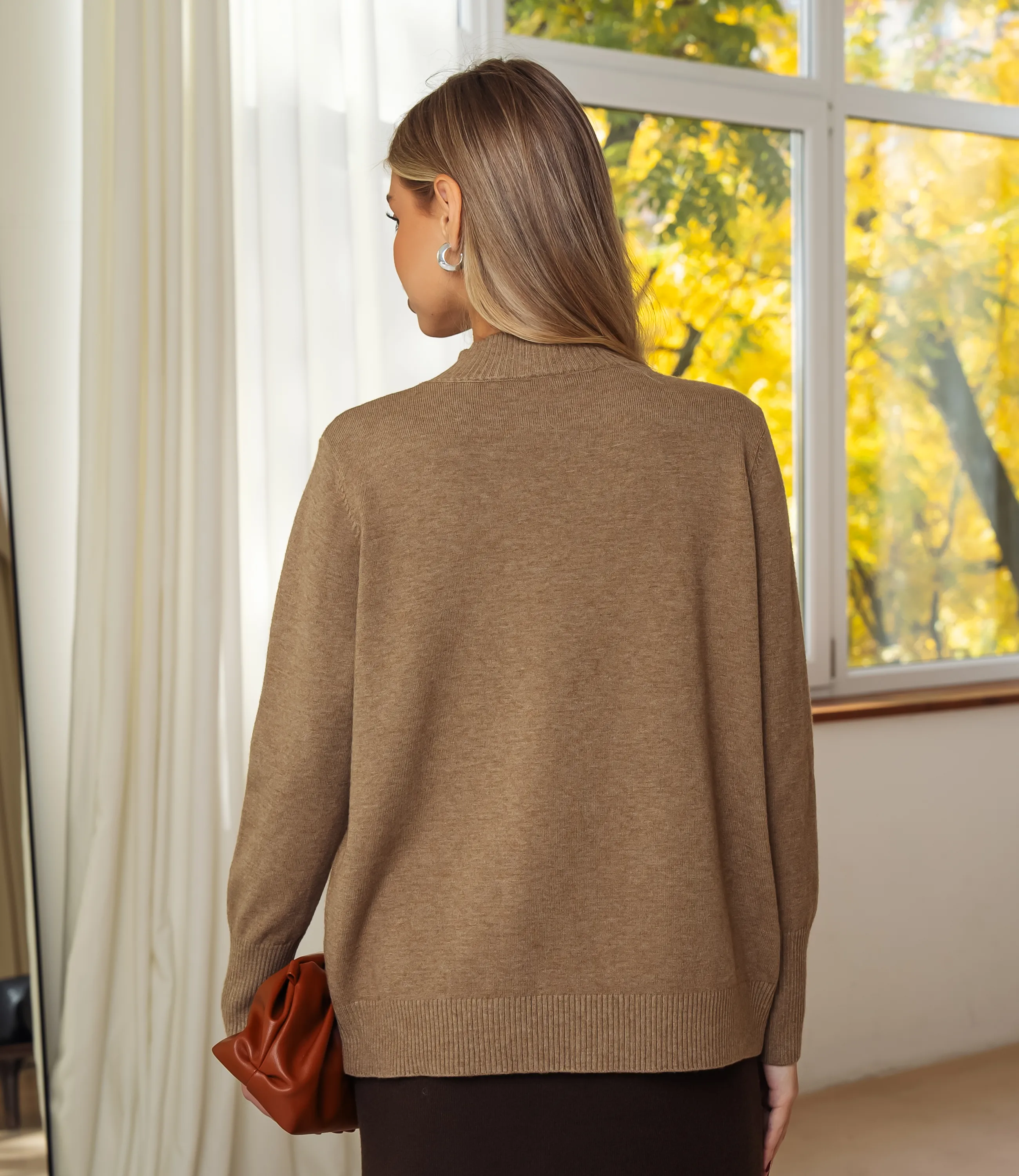 Водолазка #КТ7009 (1), тёмно-бежевый - фото 3