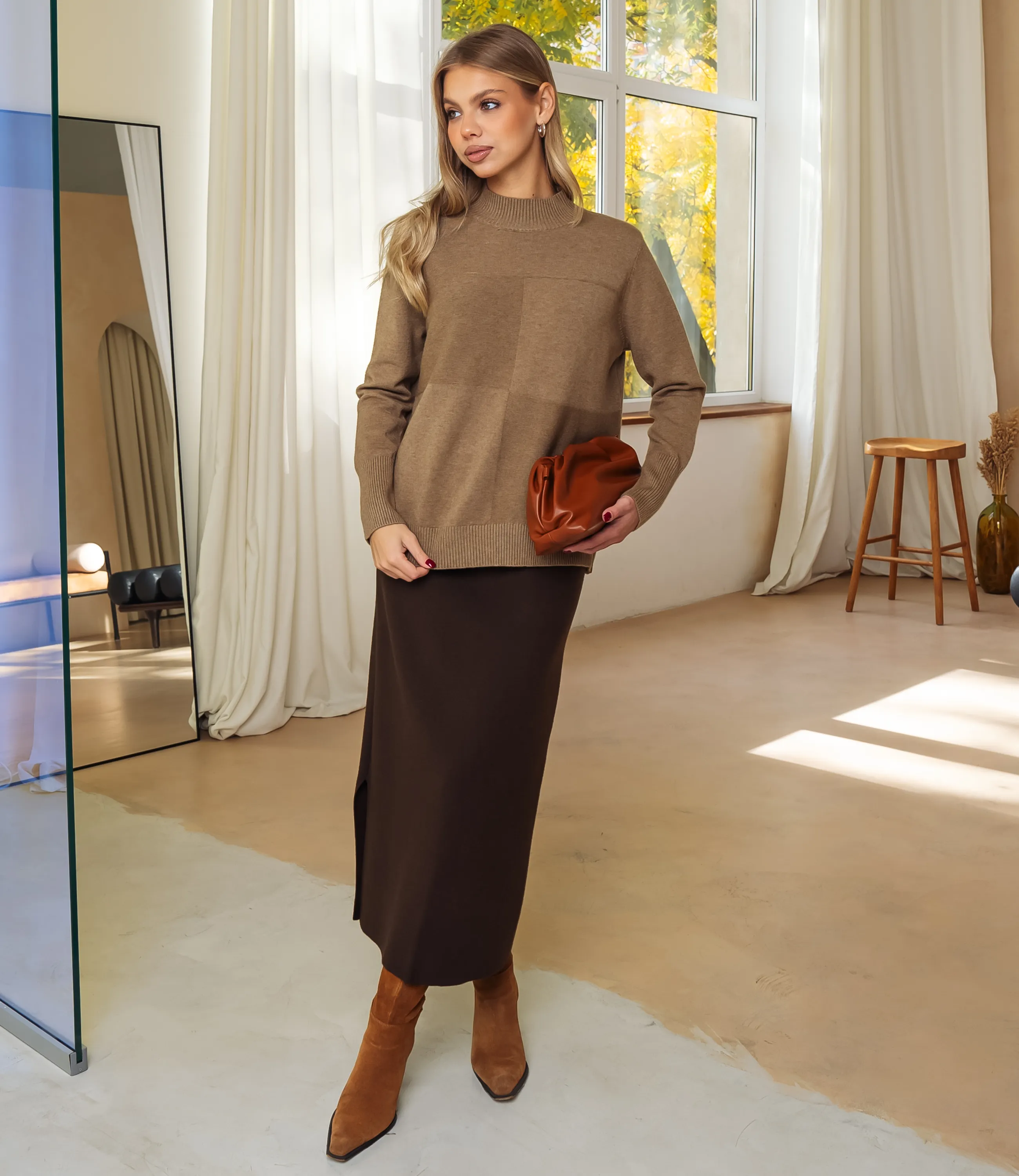 Водолазка #КТ7009 (1), тёмно-бежевый - фото 4