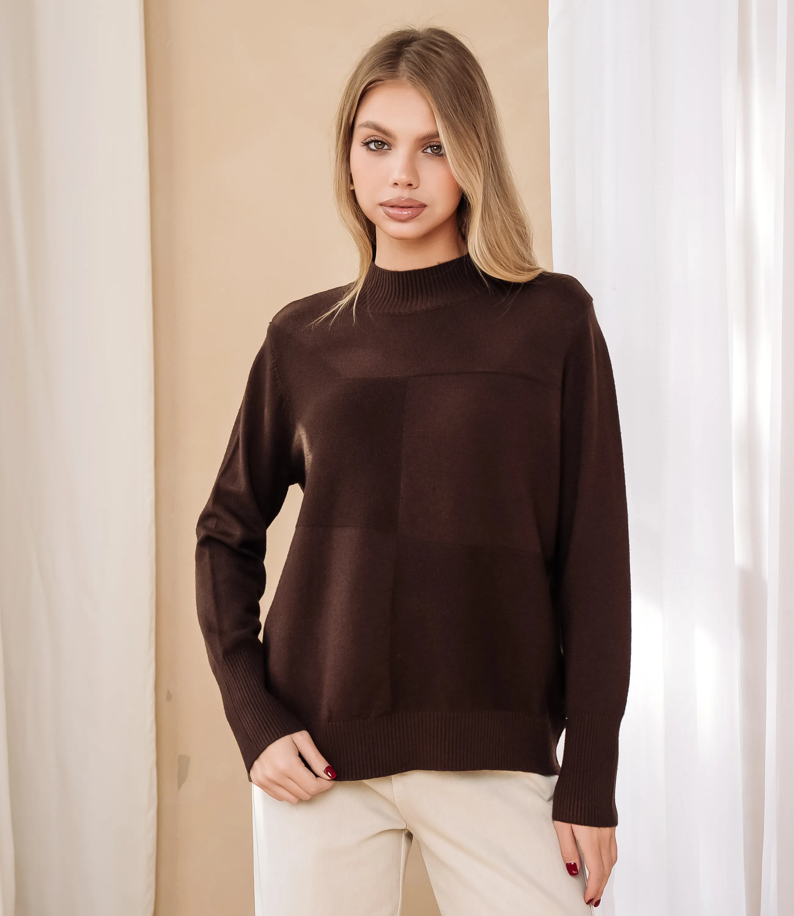 Водолазка #КТ7009 (1), шоколадный - фото 1