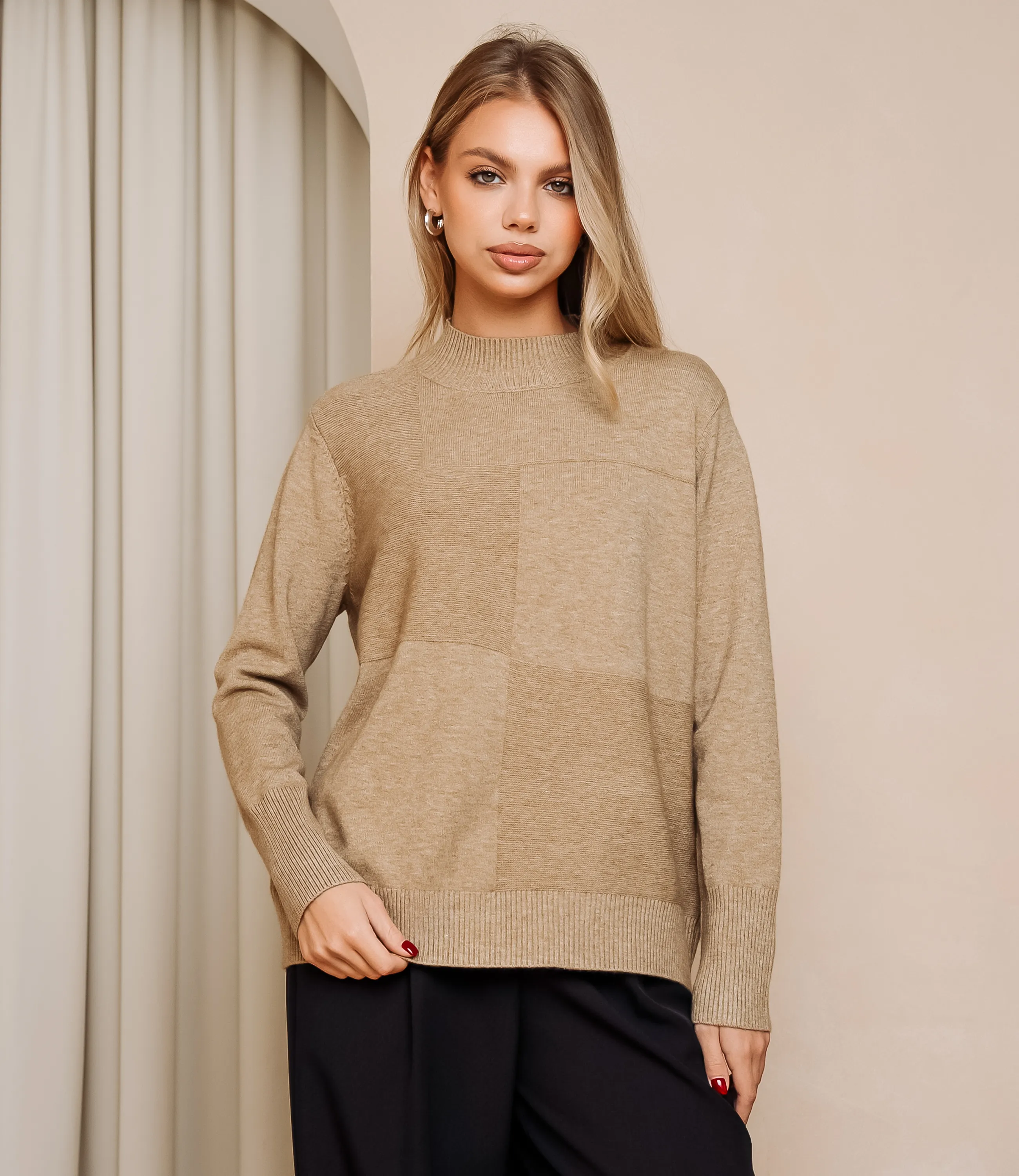 Водолазка #КТ7009 (1), бежевый - фото 1