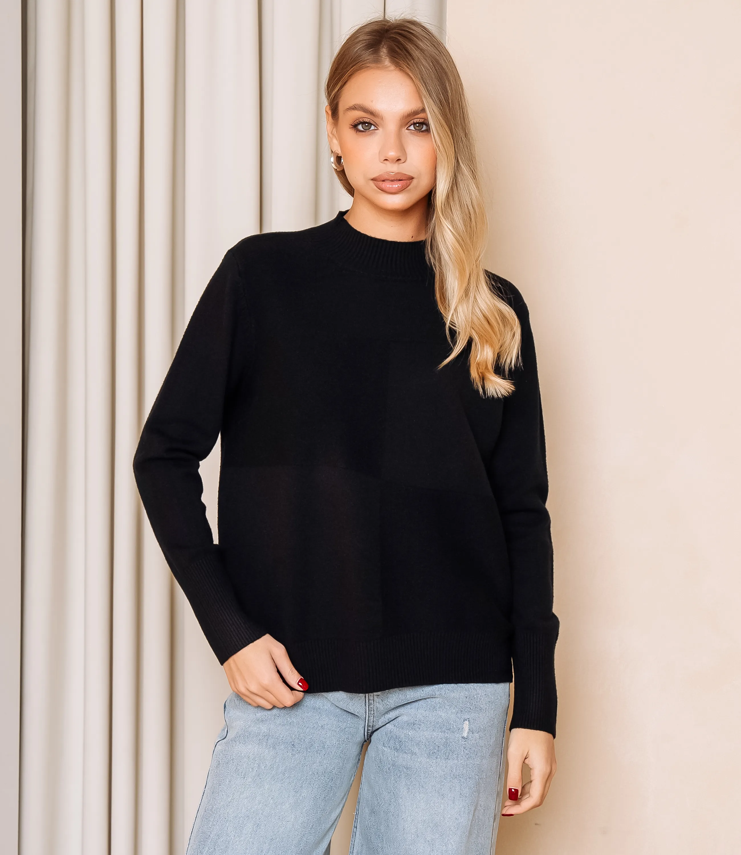 Водолазка #КТ7009 (1), чёрный - фото 1