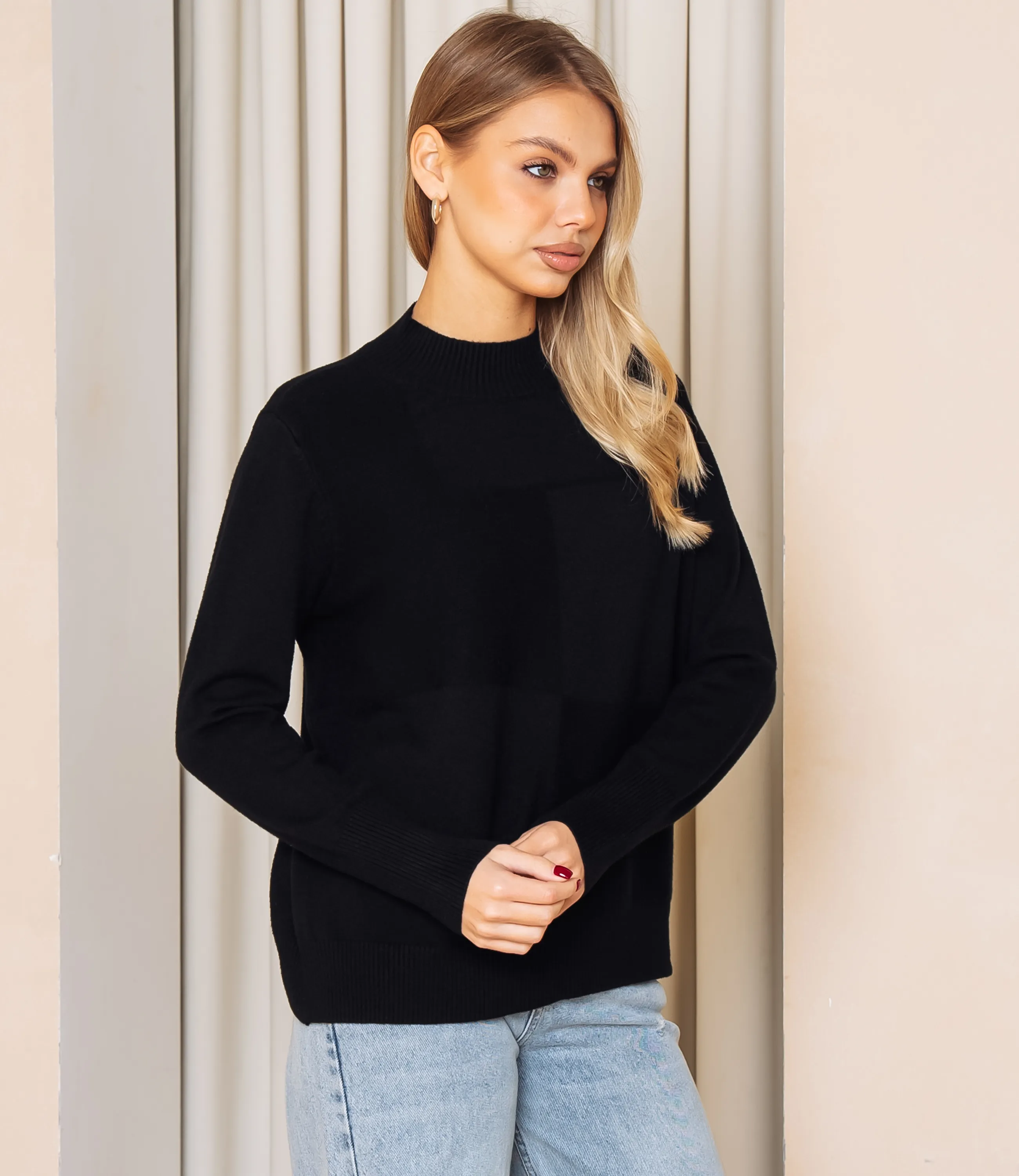 Водолазка #КТ7009 (1), чёрный - фото 2