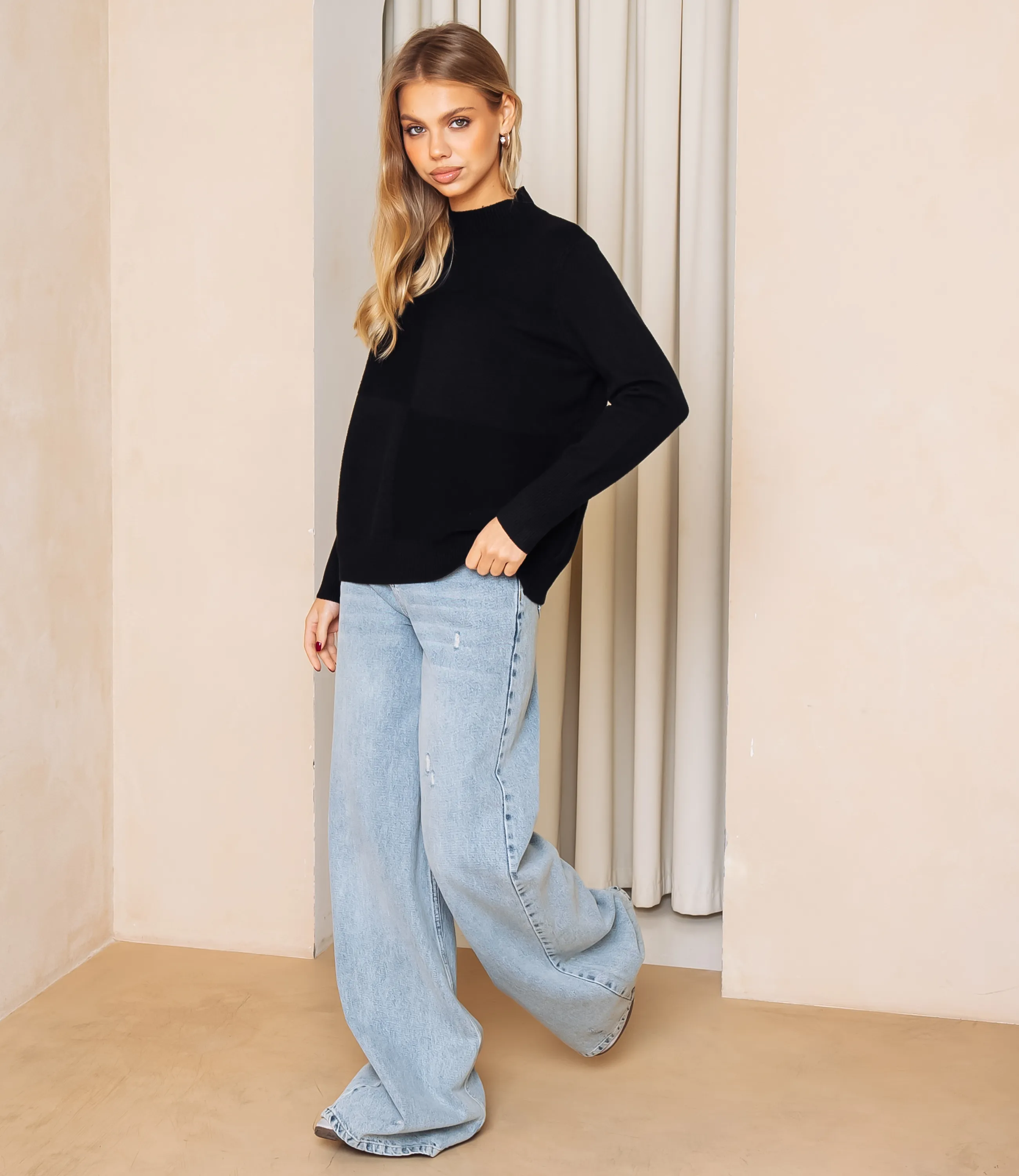 Водолазка #КТ7009 (1), чёрный - фото 4