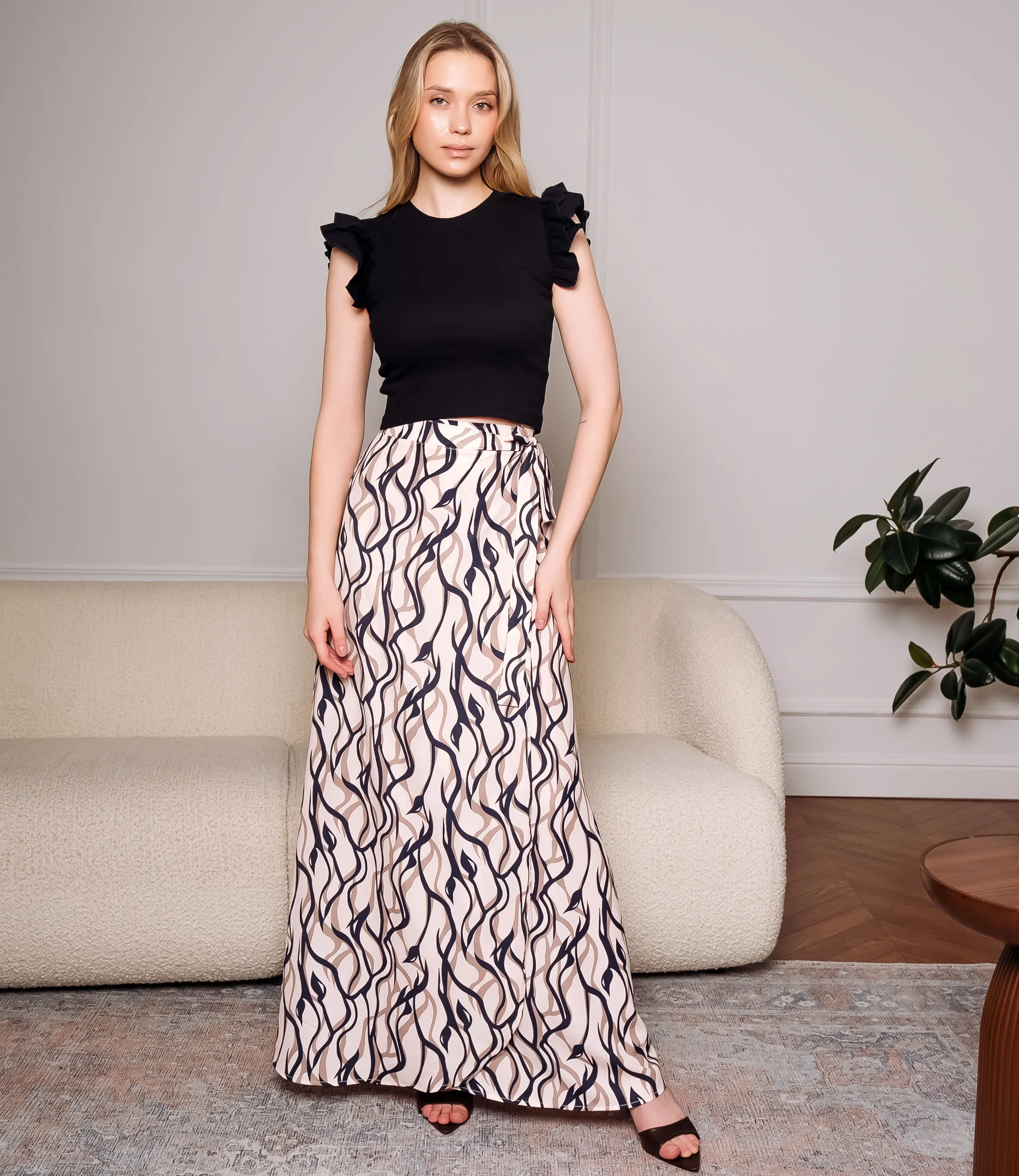 Юбка #ОКТ035011-2, бежевый - фото 1