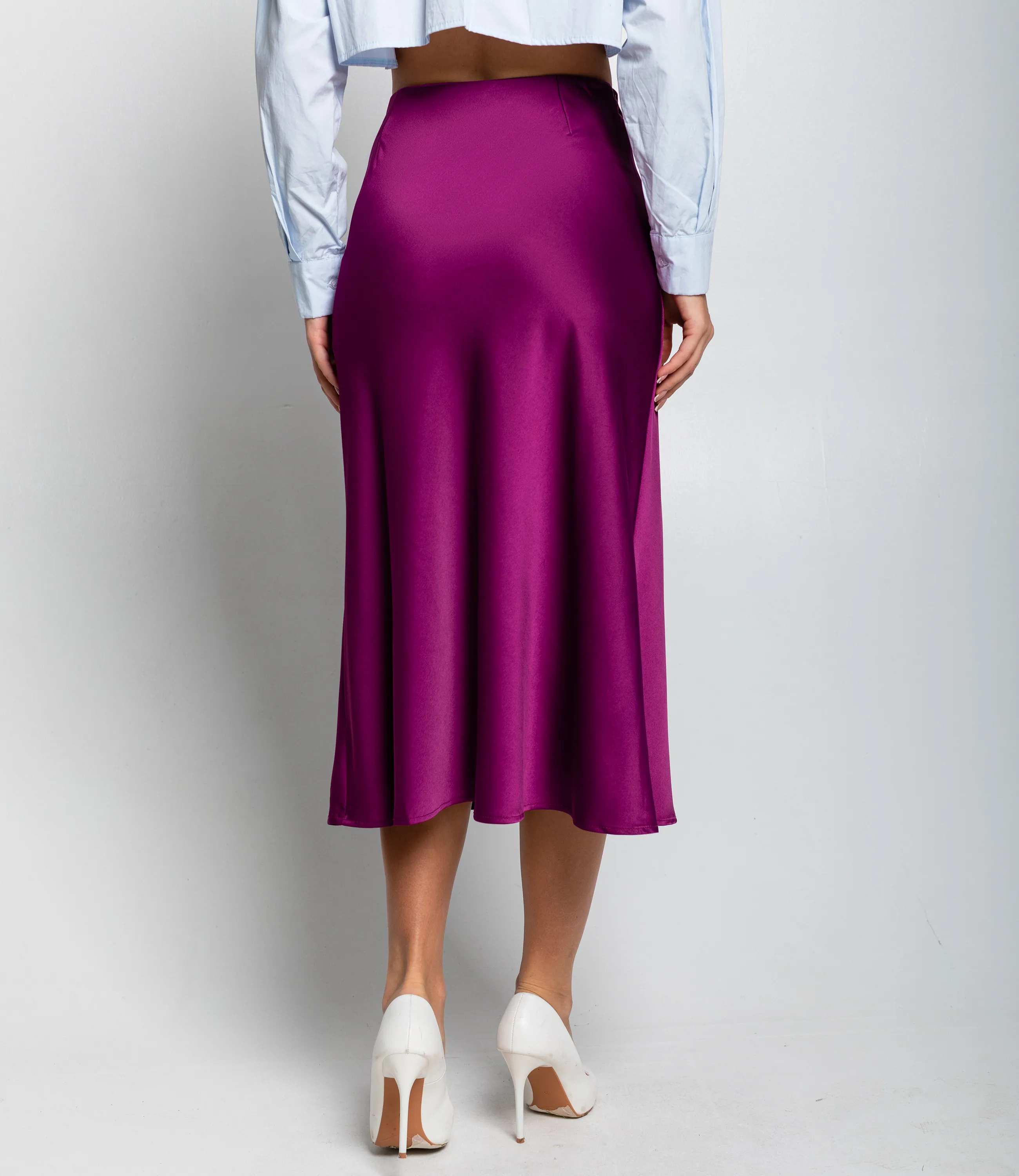 Юбка #КТ2103, сливовый - фото 4