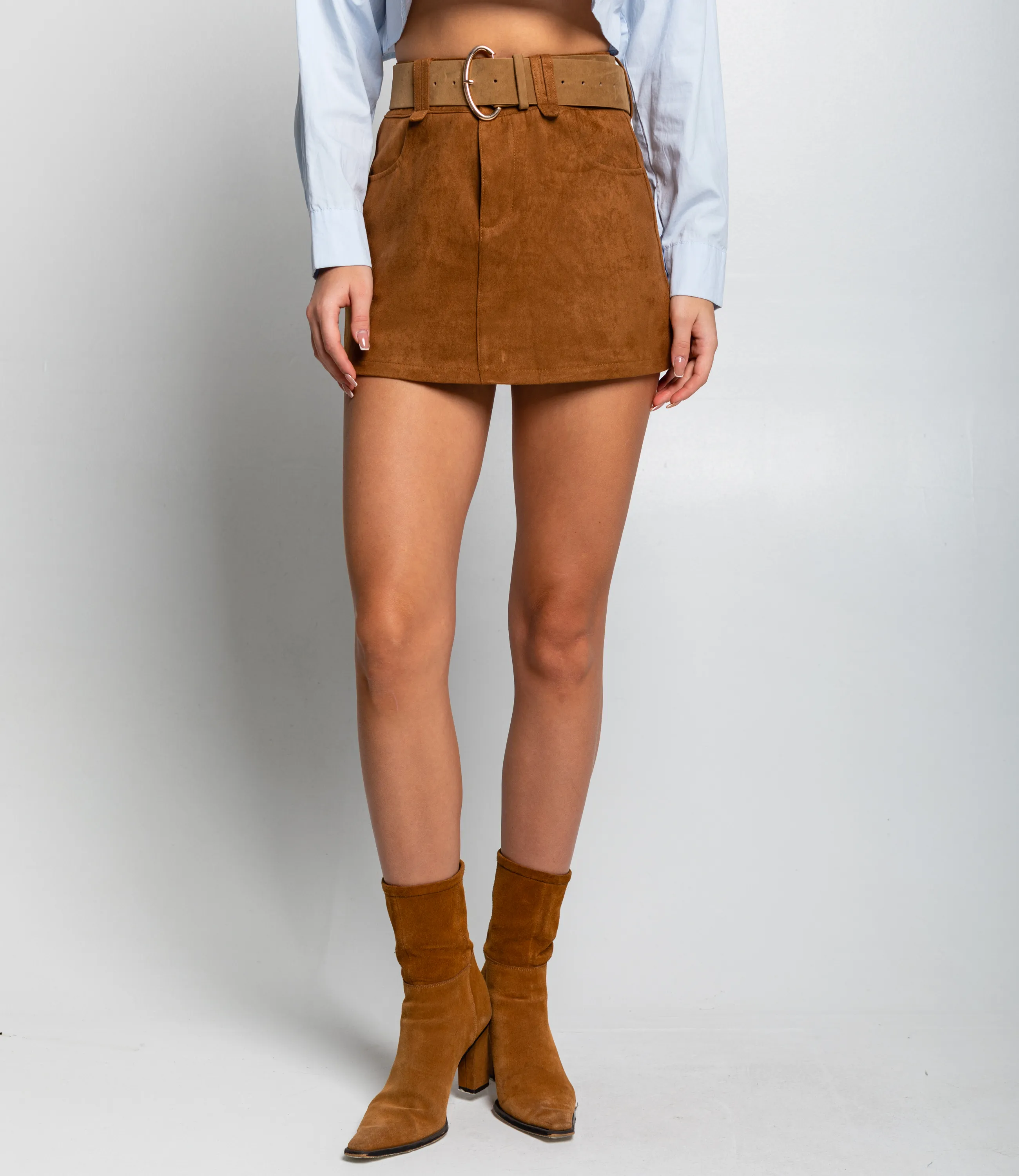 Юбка #КТ2578, коричневый - фото 2