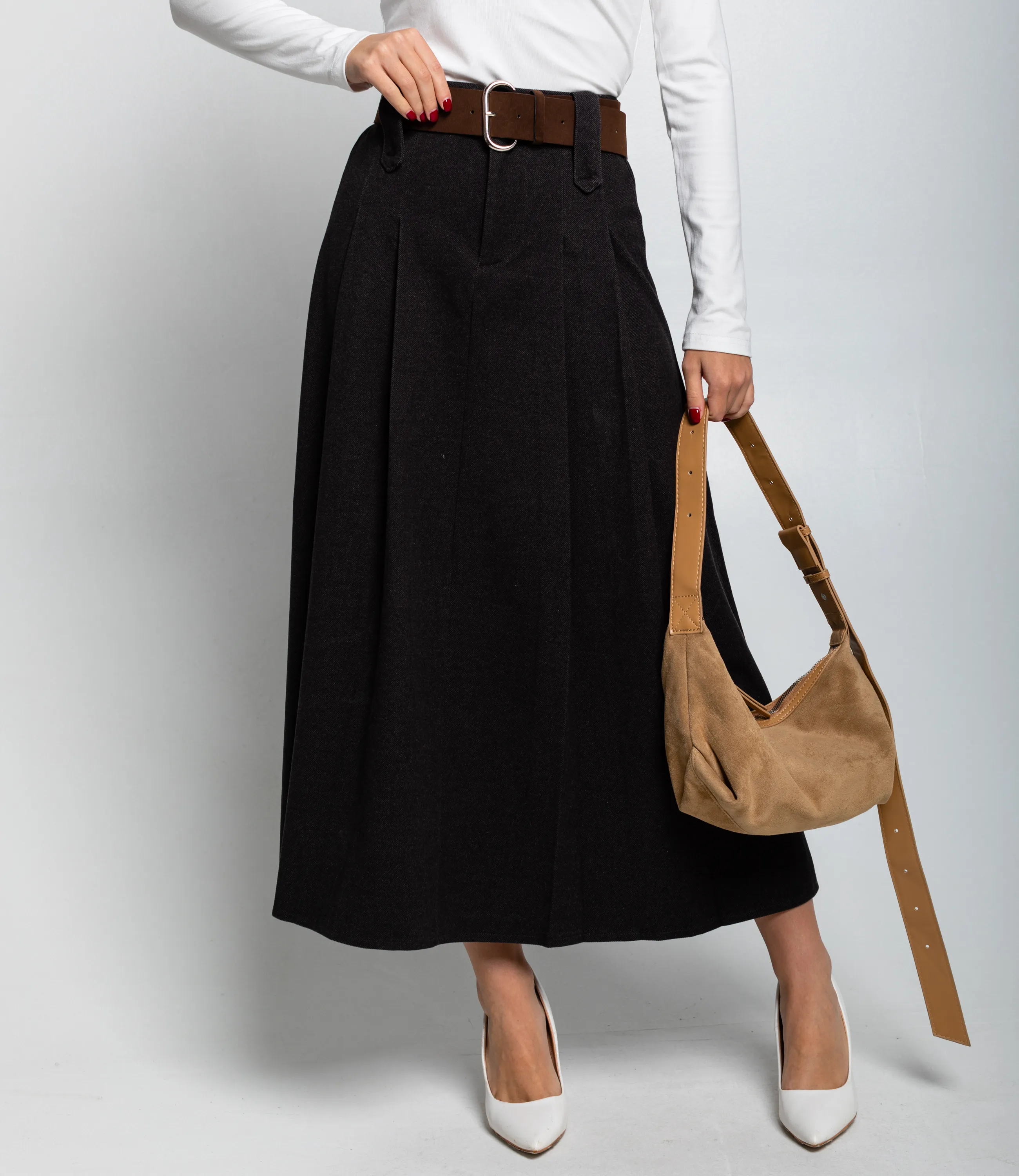 Юбка #КТ25109, графит - фото 2