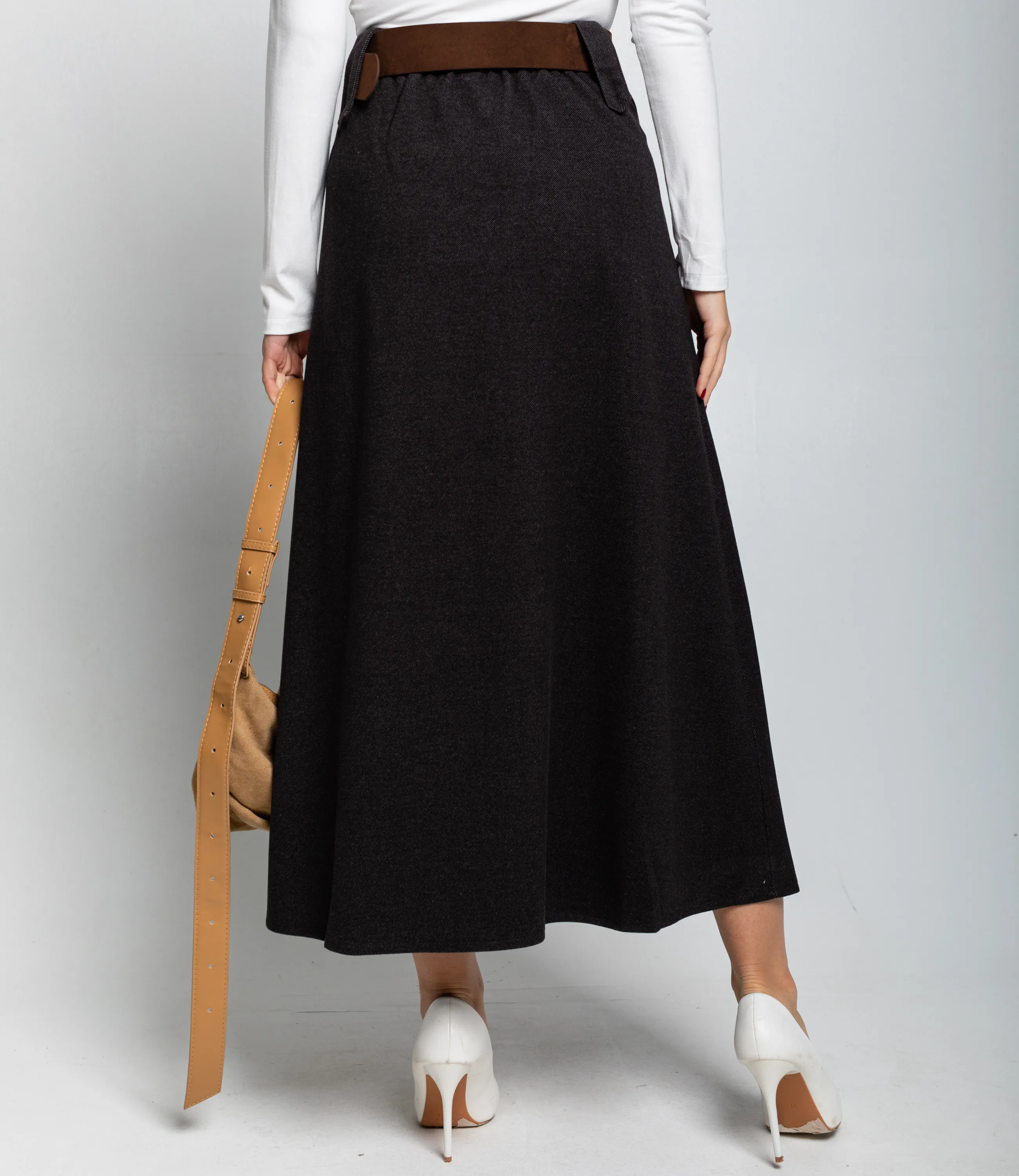 Юбка #КТ25109, графит - фото 4