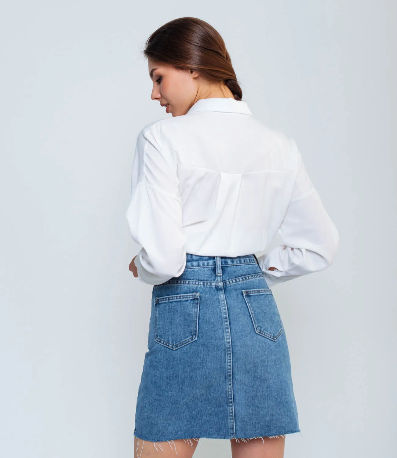 Джинсовая юбка #ОДВ6608, синий - фото 3