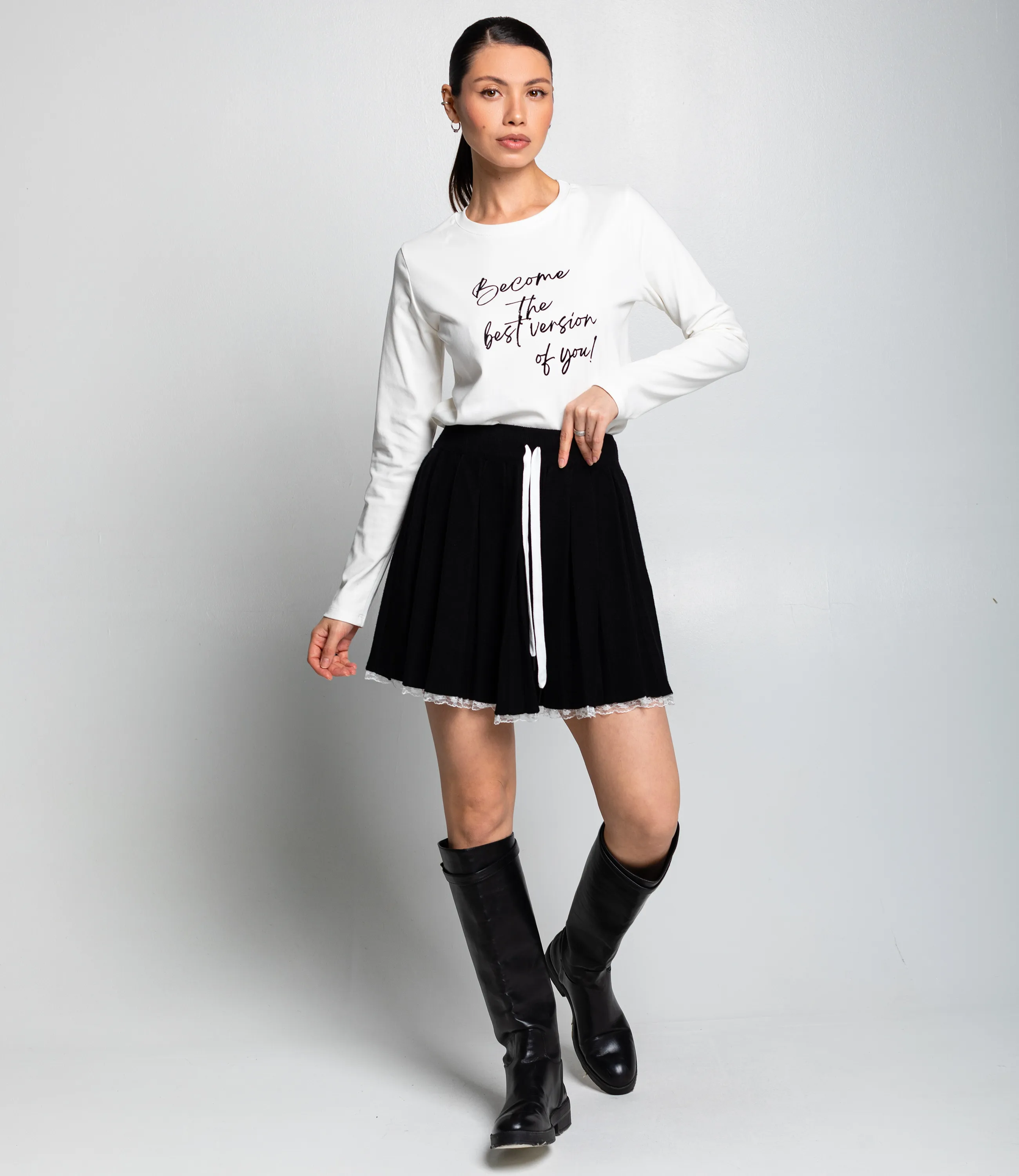 Юбка #КТ622 (4), чёрный - фото 1