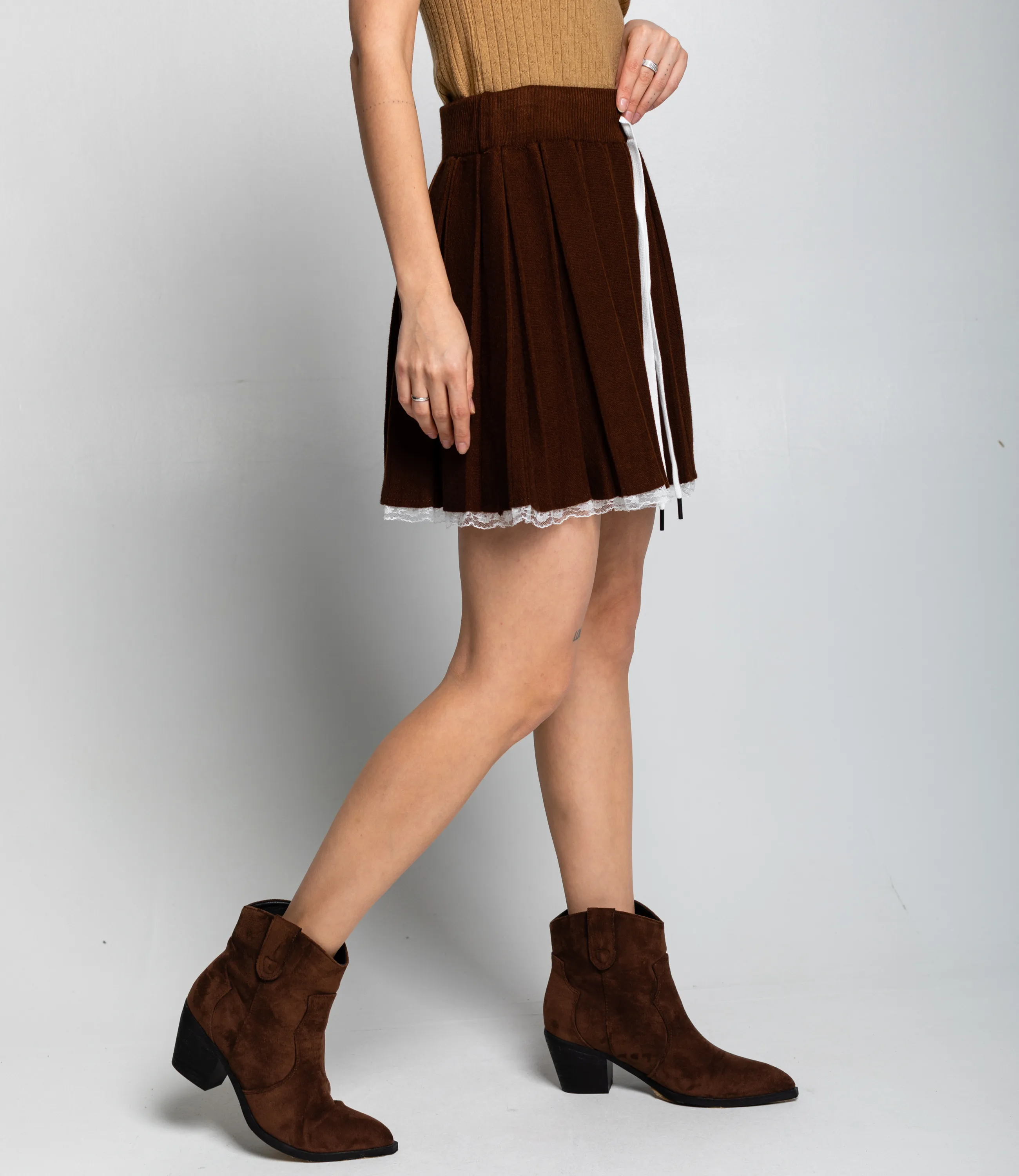 Юбка #КТ622 (4), шоколадный - фото 3