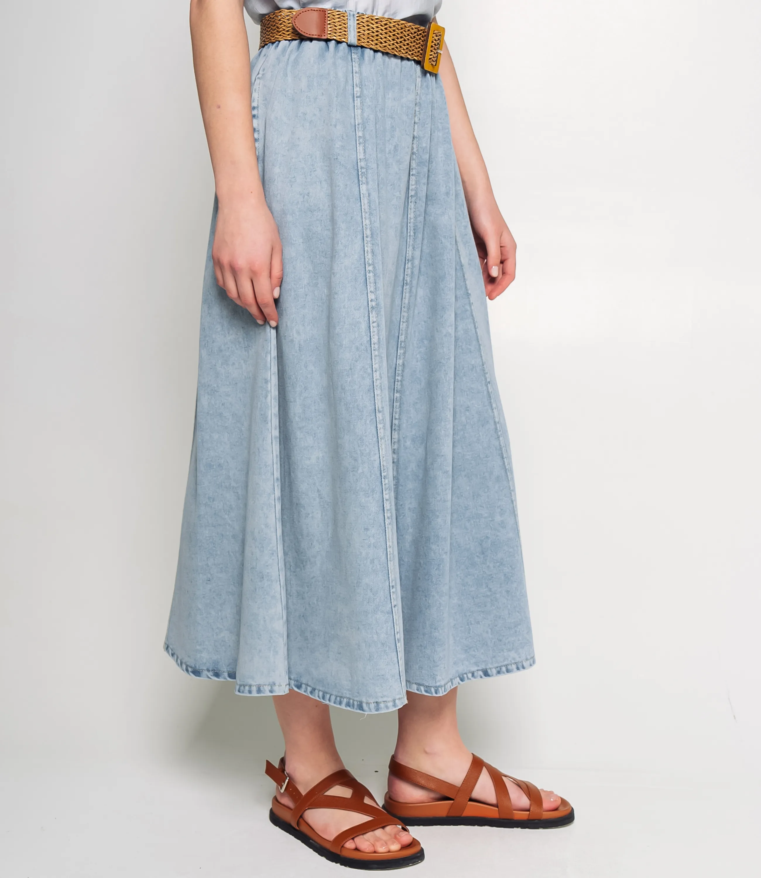 Джинсовая юбка #КТ2666 (1), голубой - фото 3