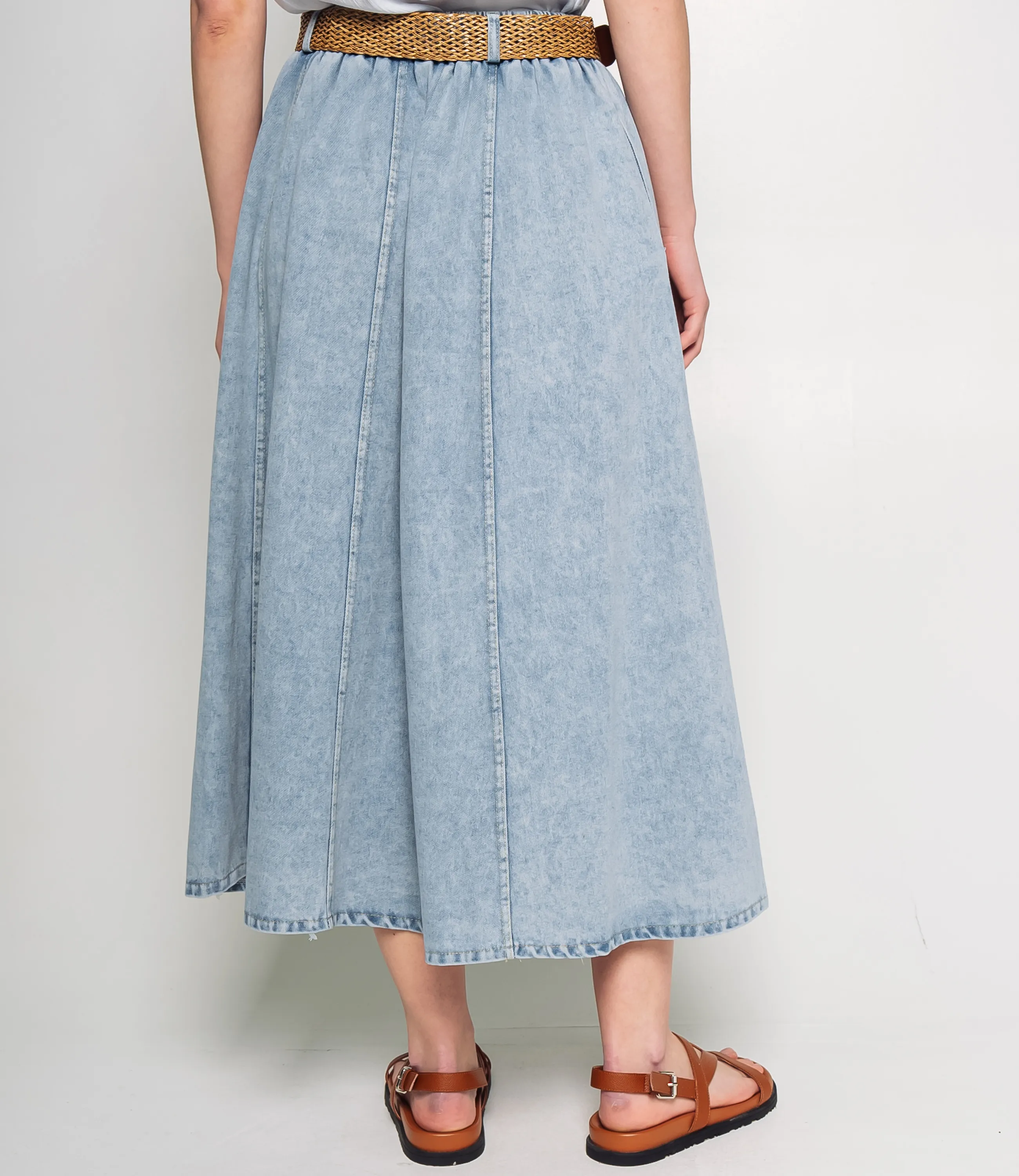 Джинсовая юбка #КТ2666 (1), голубой - фото 4