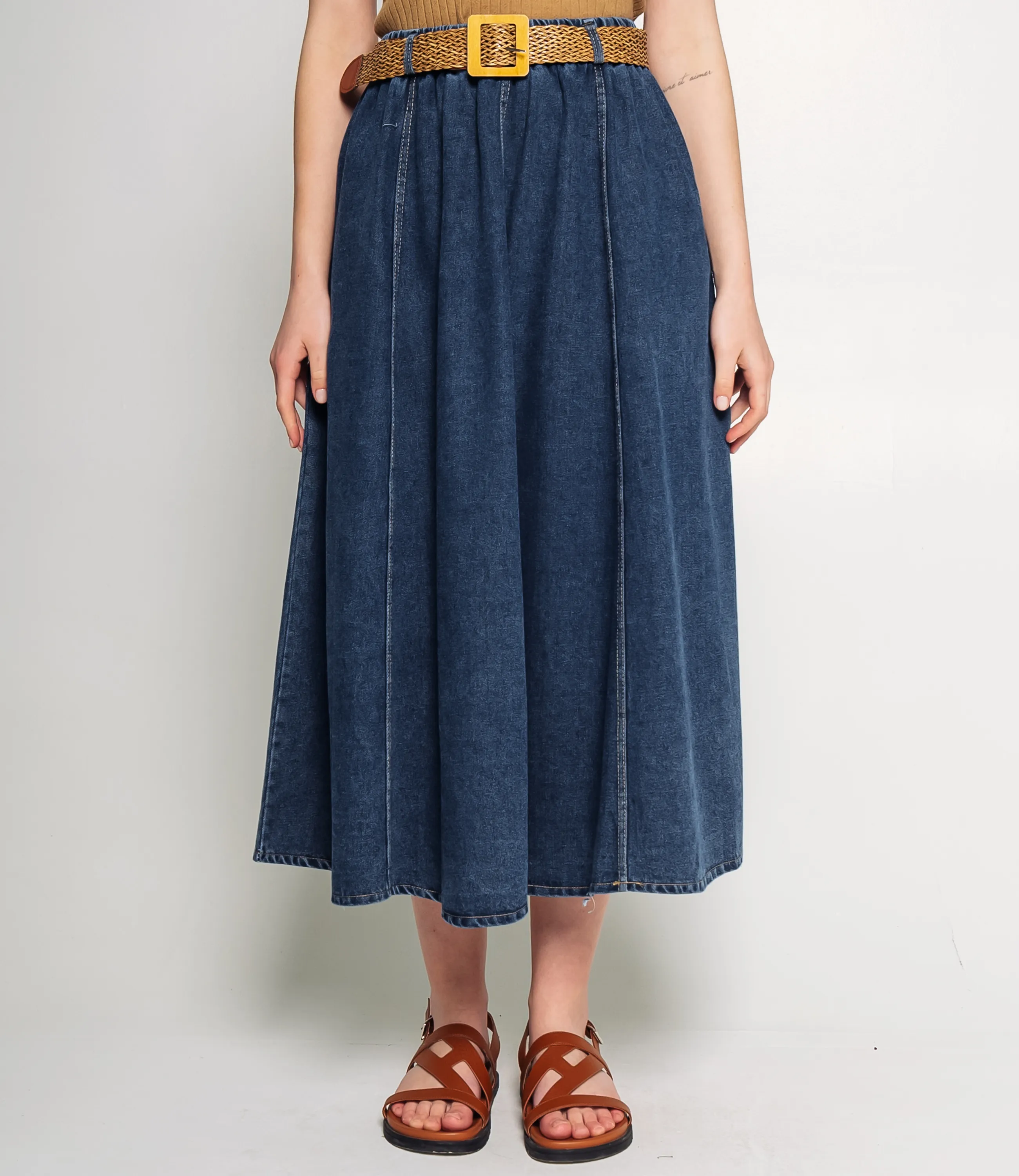 Джинсовая юбка #КТ2666 (1), синий - фото 2