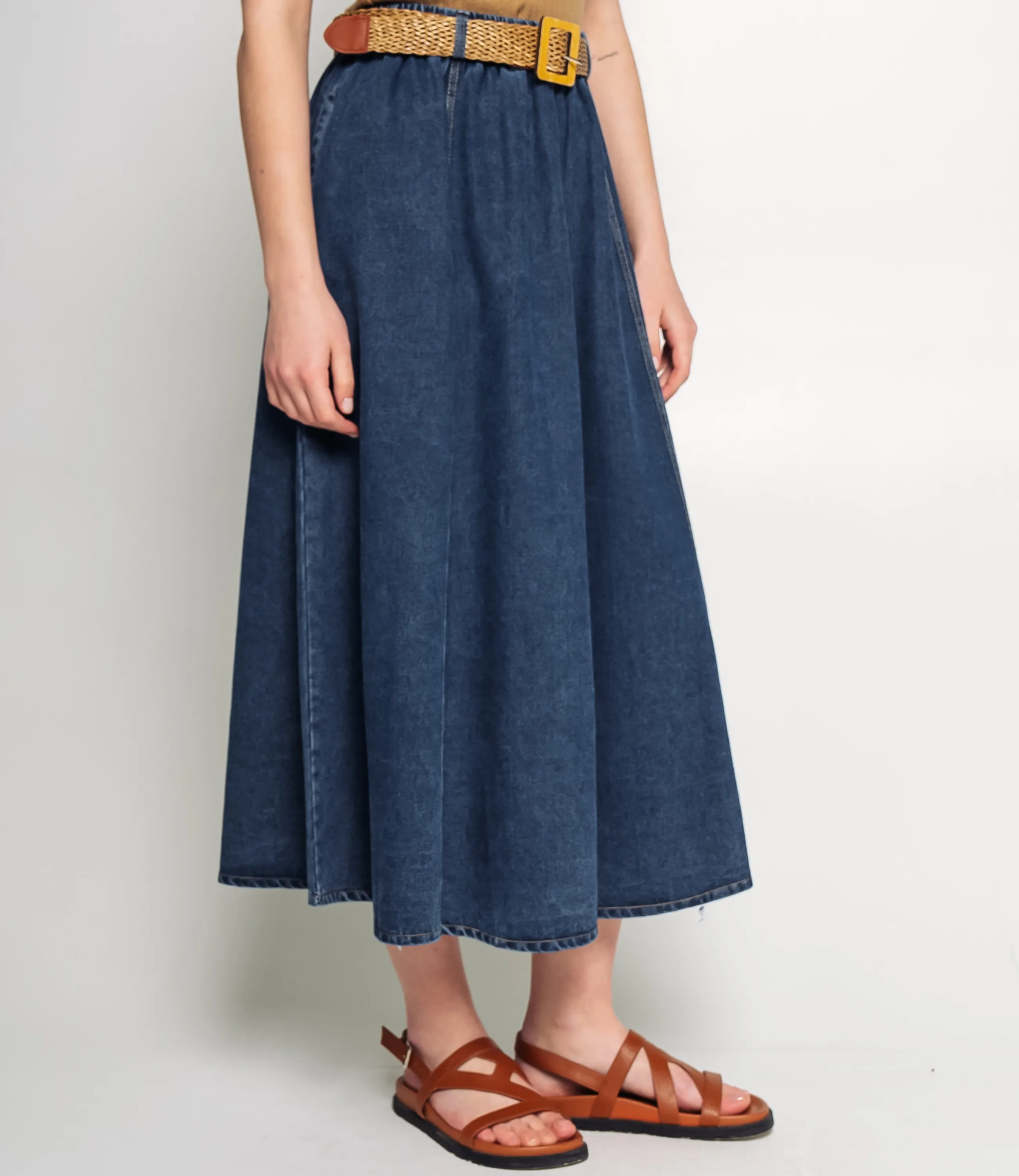 Джинсовая юбка #КТ2666 (1), синий - фото 3