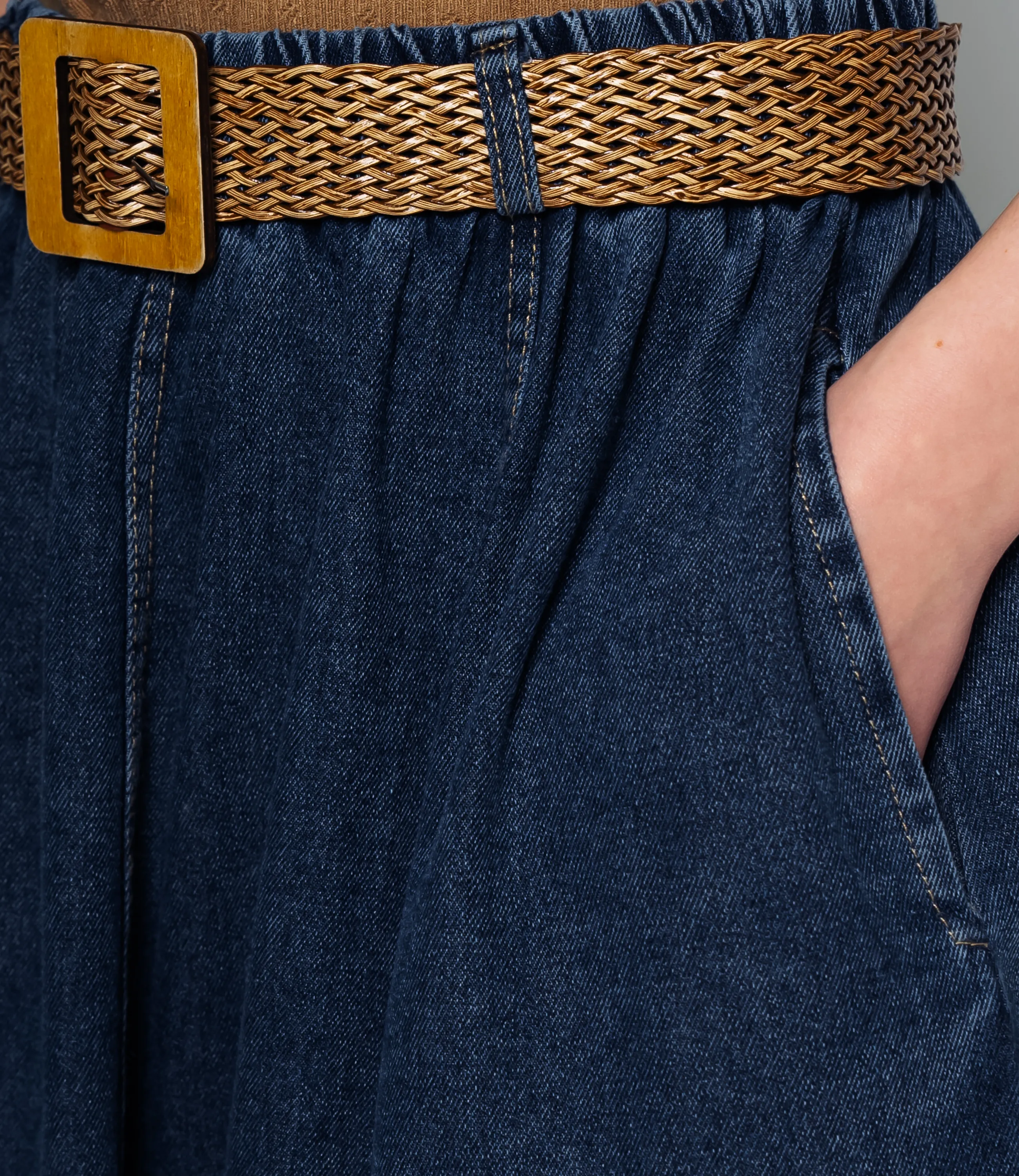 Джинсовая юбка #КТ2666 (1), синий - фото 5