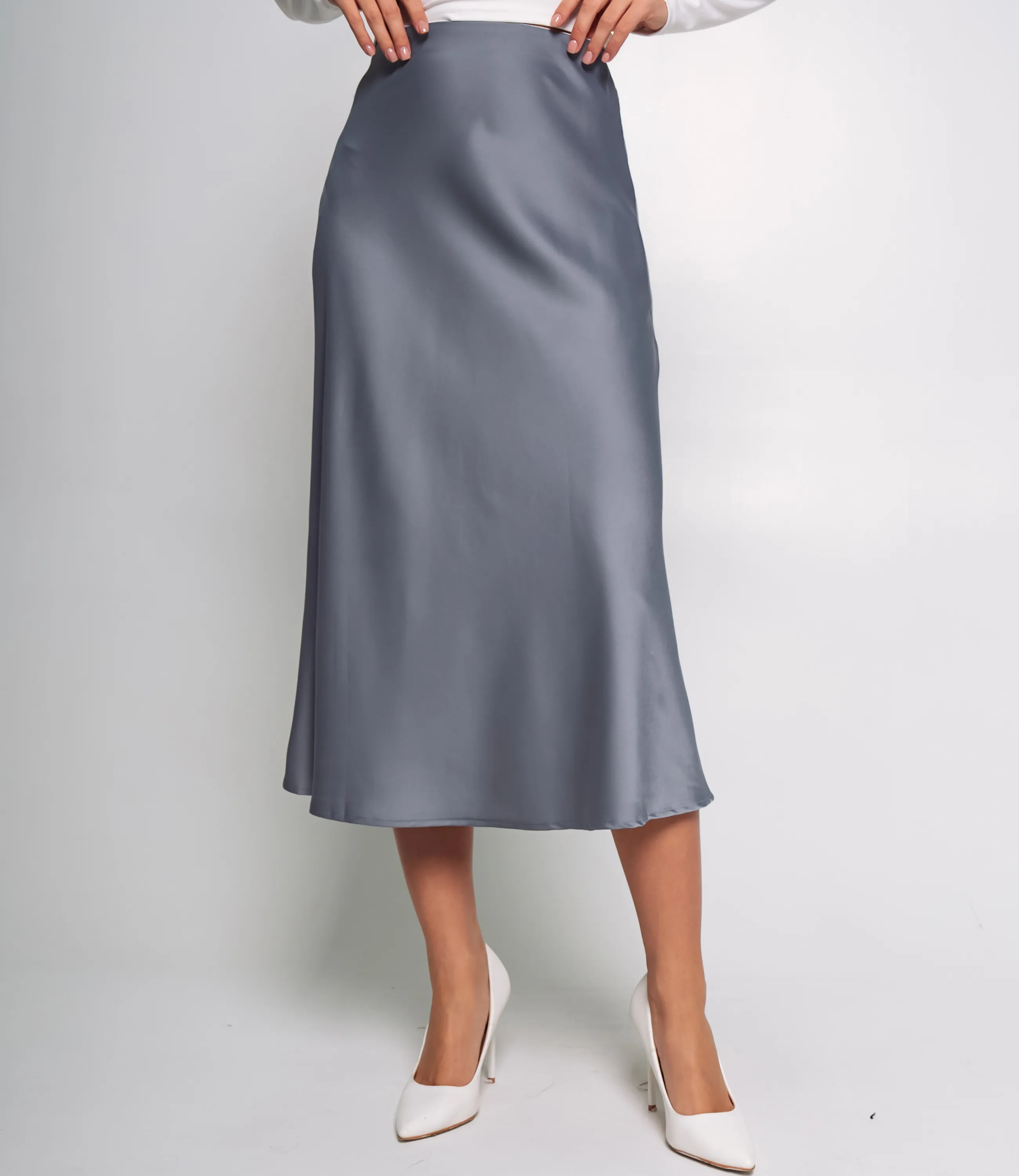 Юбка #КТ2103, серый - фото 2