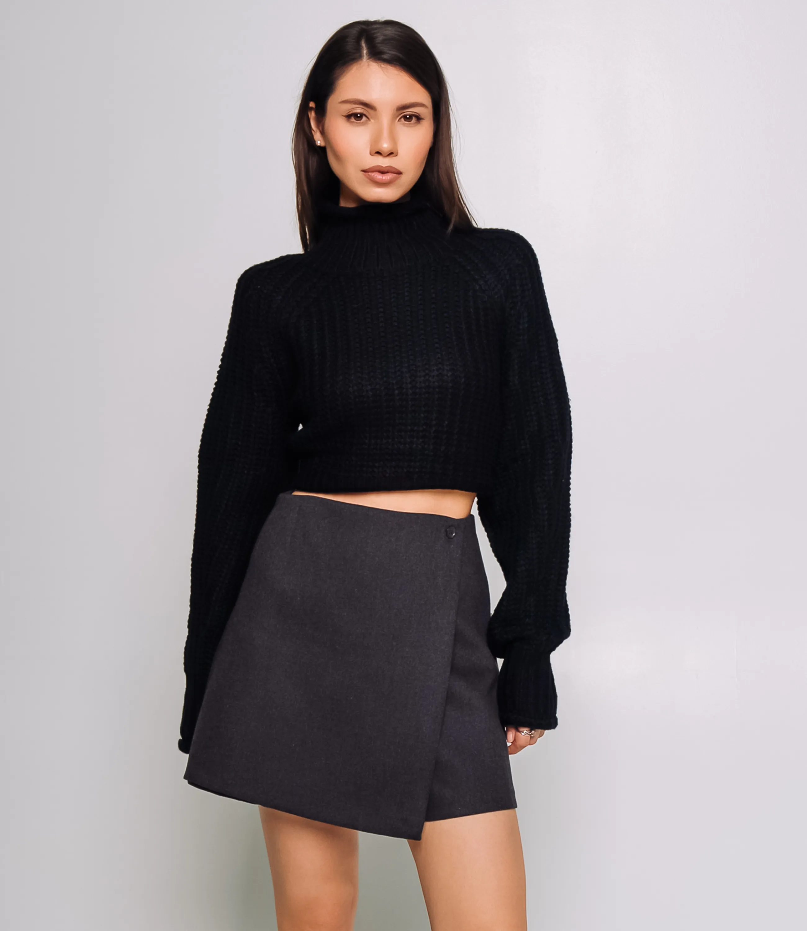 Юбка-шорты #КТ8662, графит - фото 1