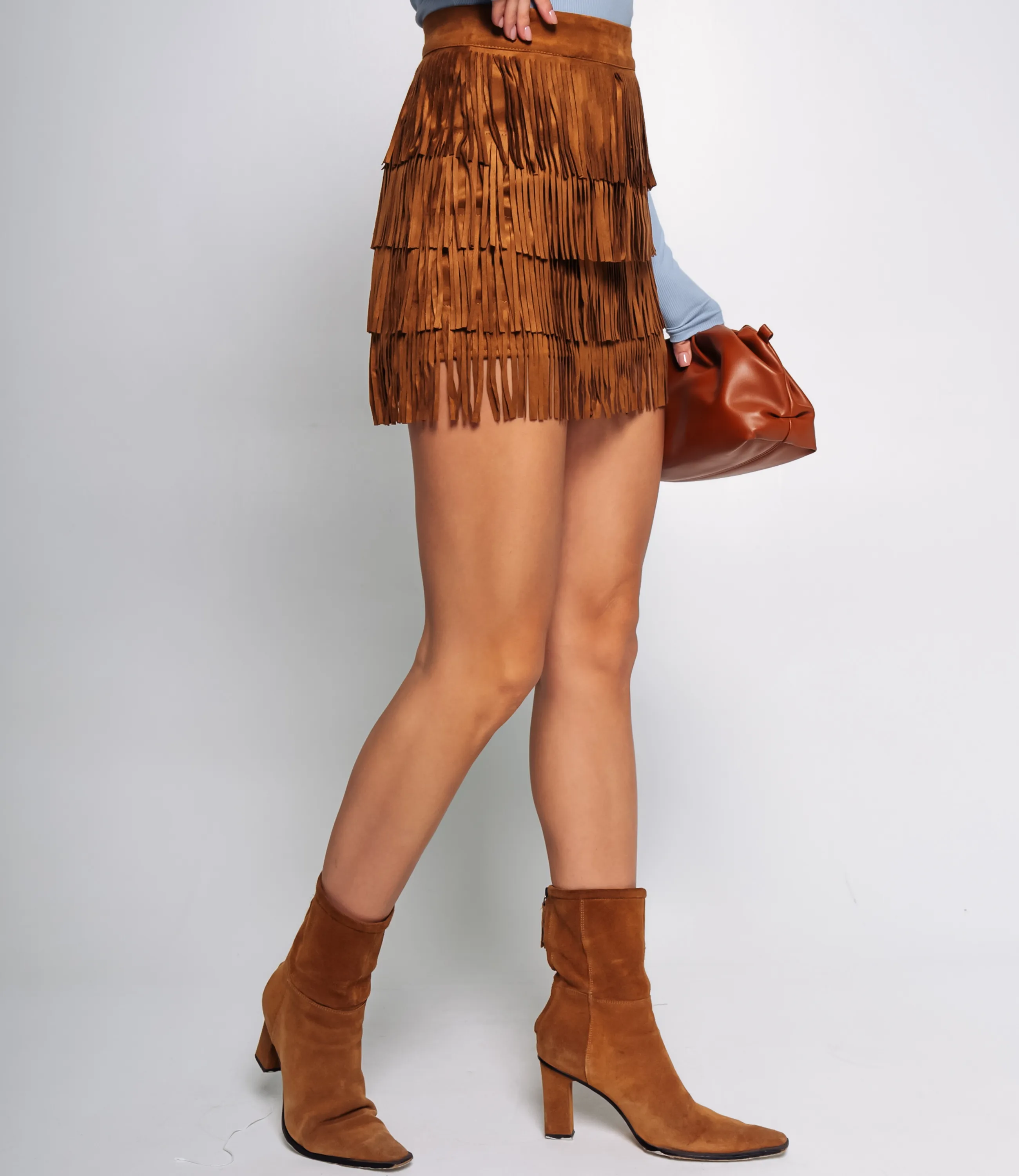 Юбка #КТ2577, коричневый - фото 3