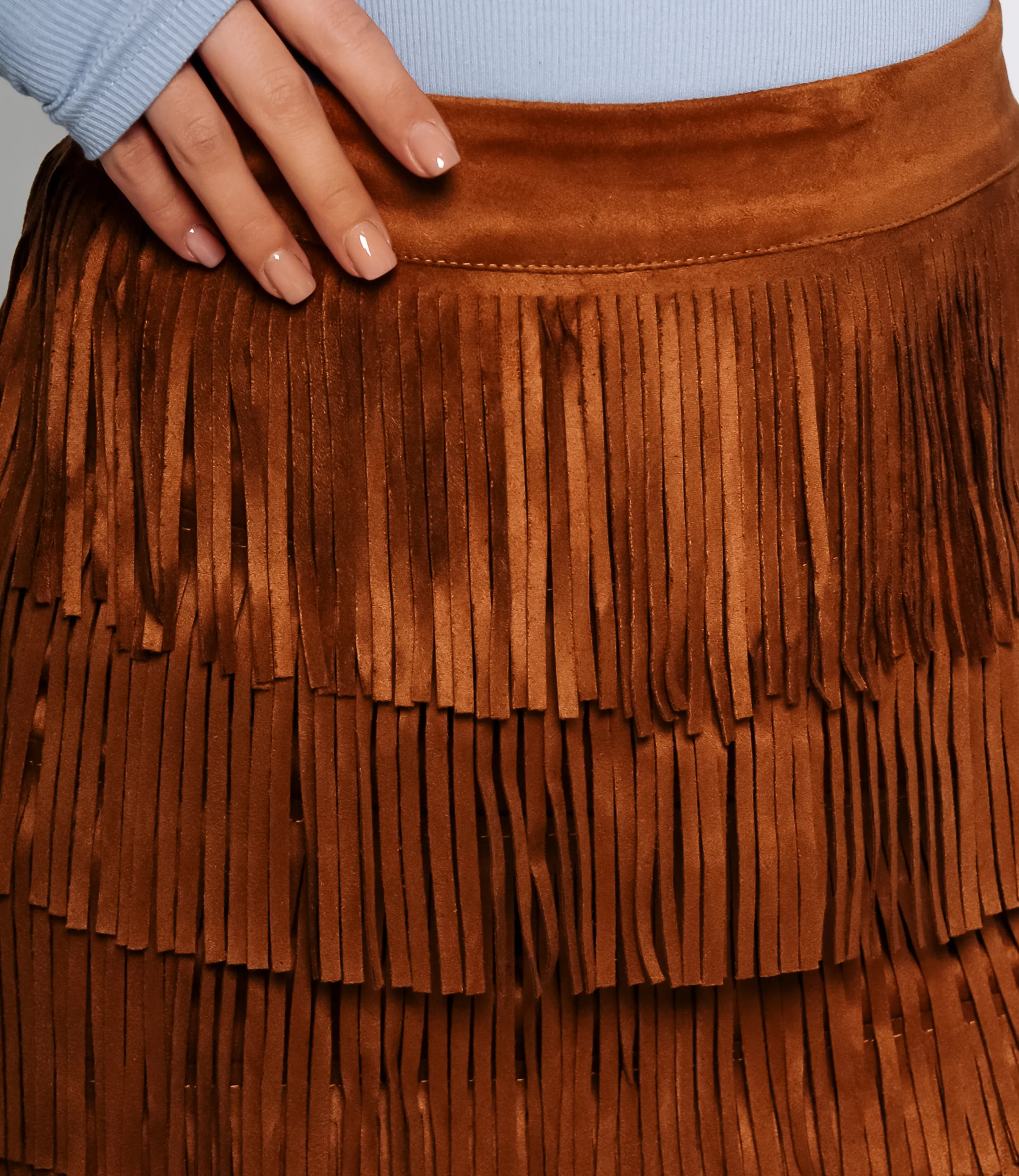 Юбка #КТ2577, коричневый - фото 5