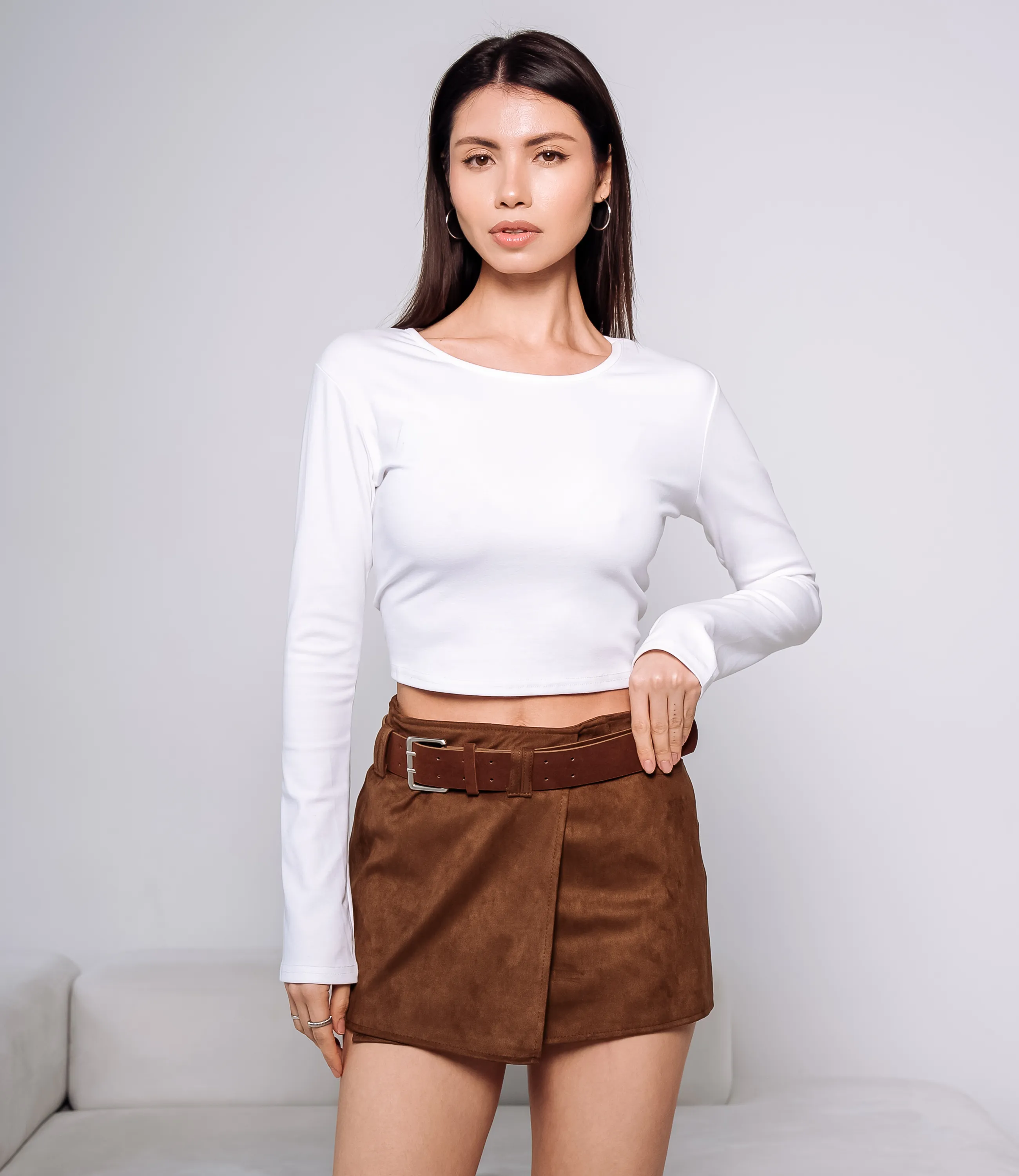 Юбка #КТ8831, коричневый - фото 1