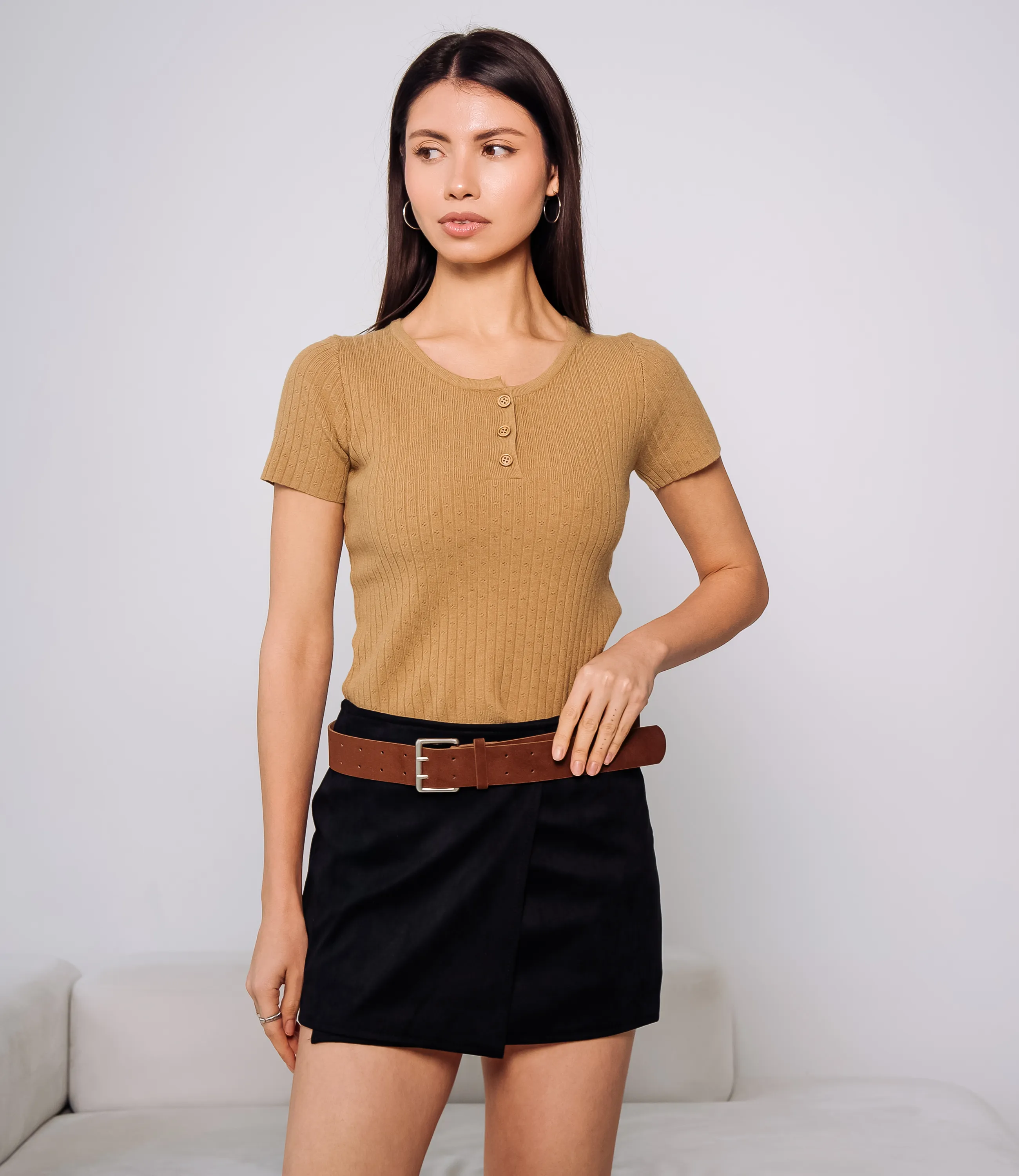 Юбка #КТ8831, чёрный - фото 1