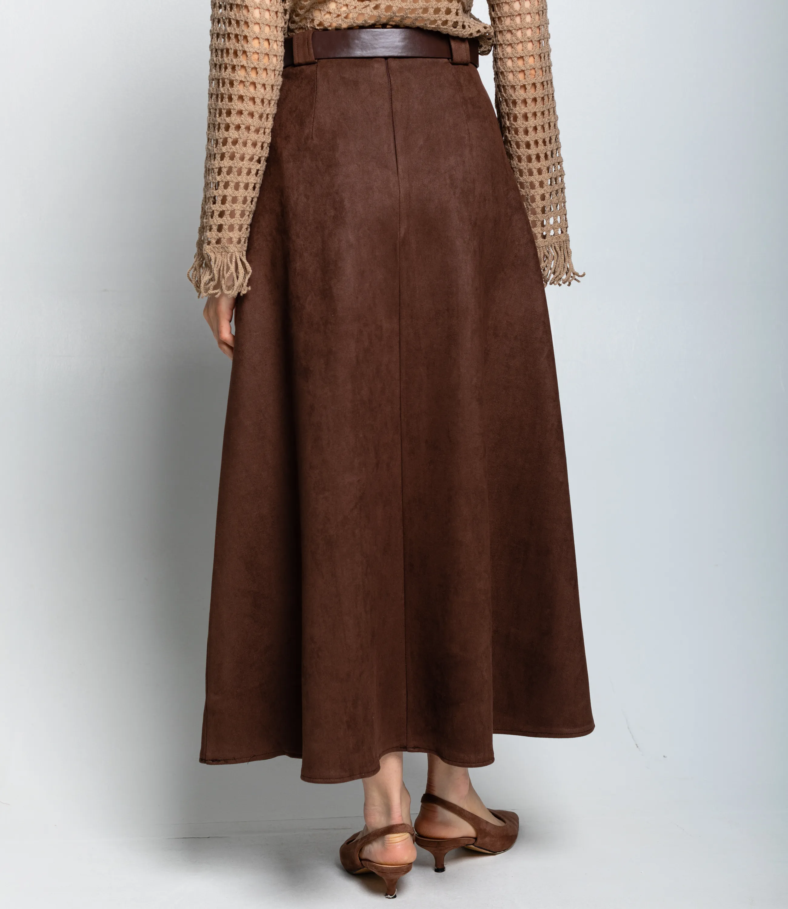 Юбка #КТ3039-2, коричневый - фото 4