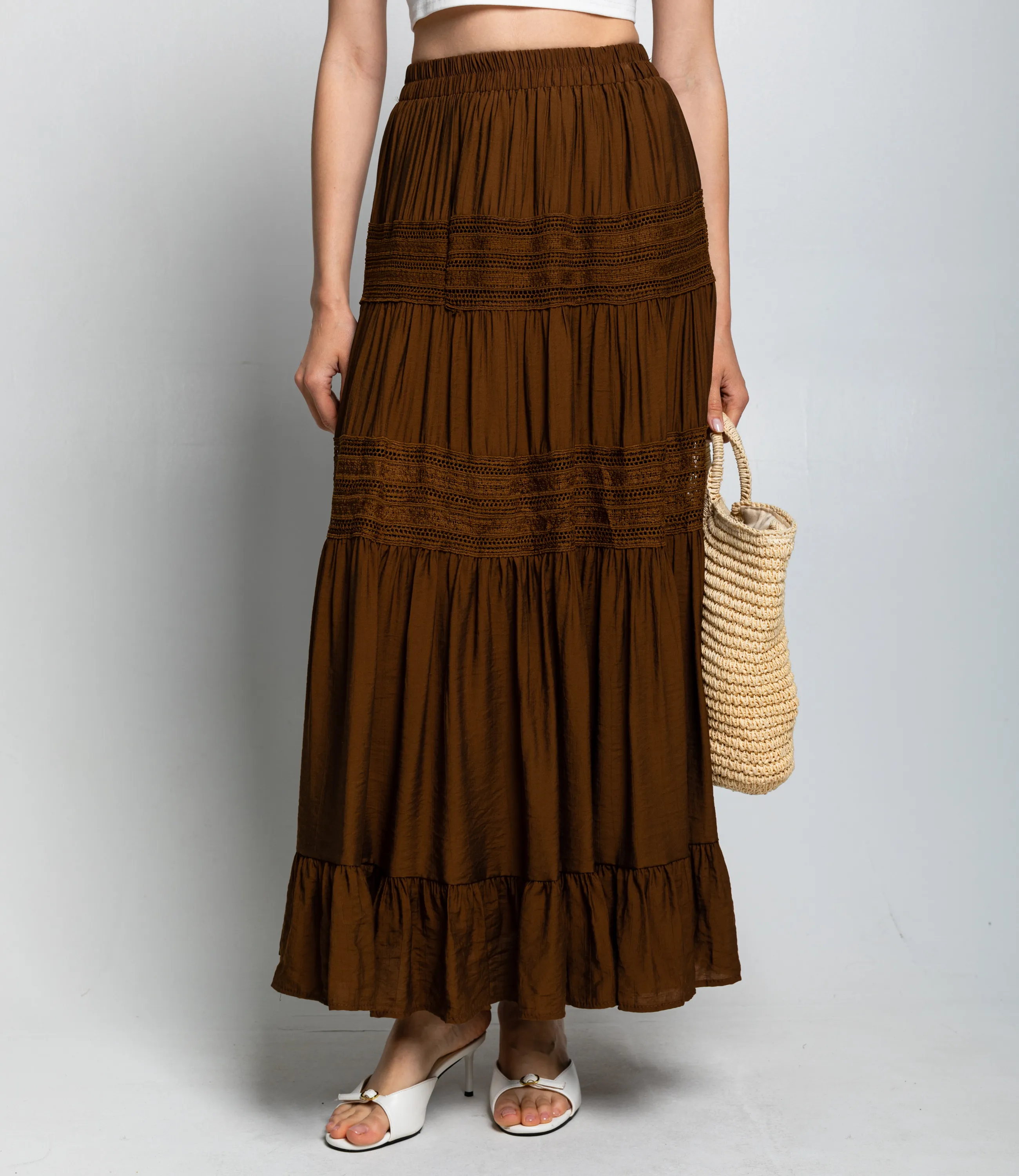 Юбка #КТ811 (11), тёмно-коричневый - фото 2