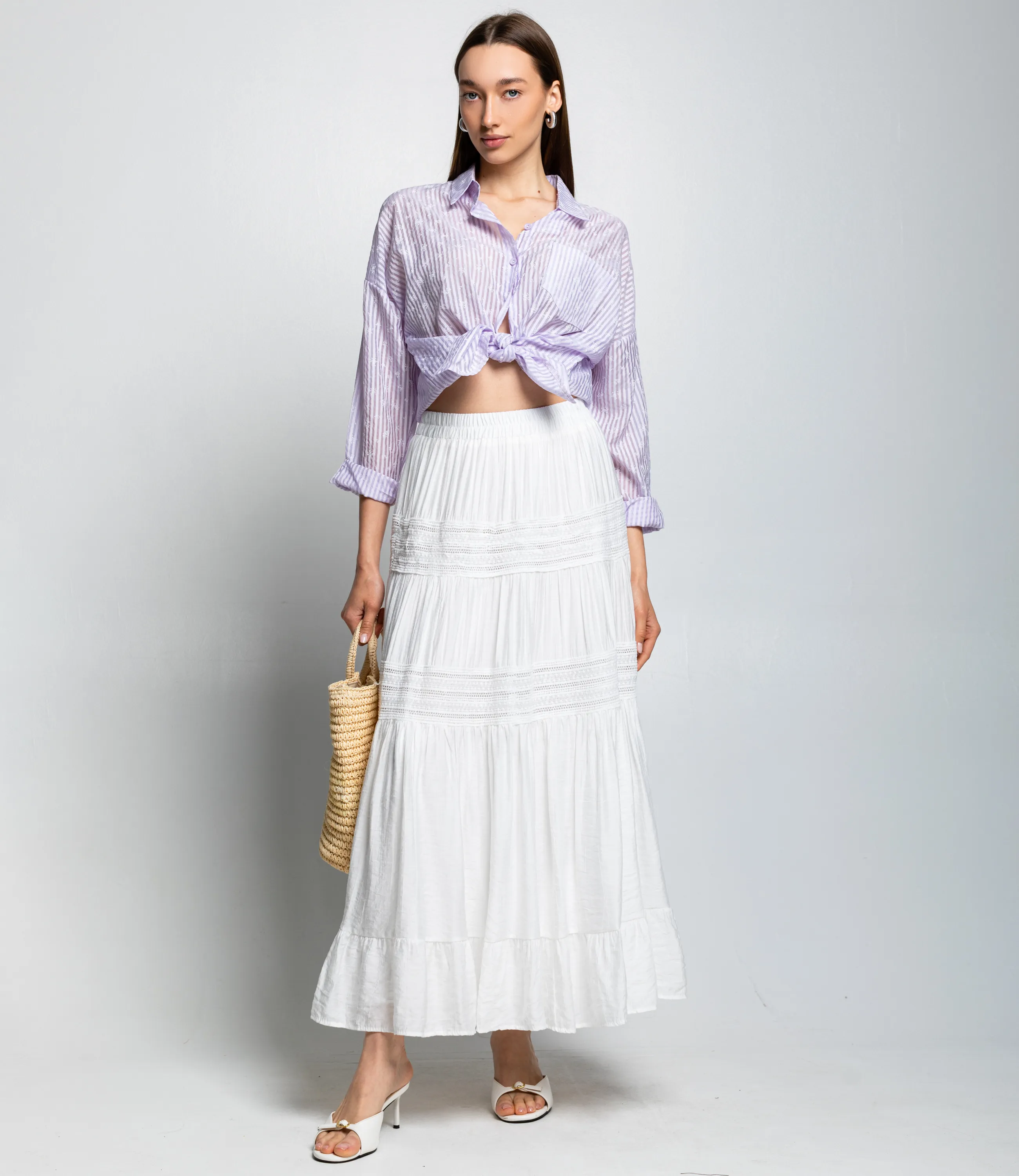 Юбка #КТ811 (11), белый - фото 1