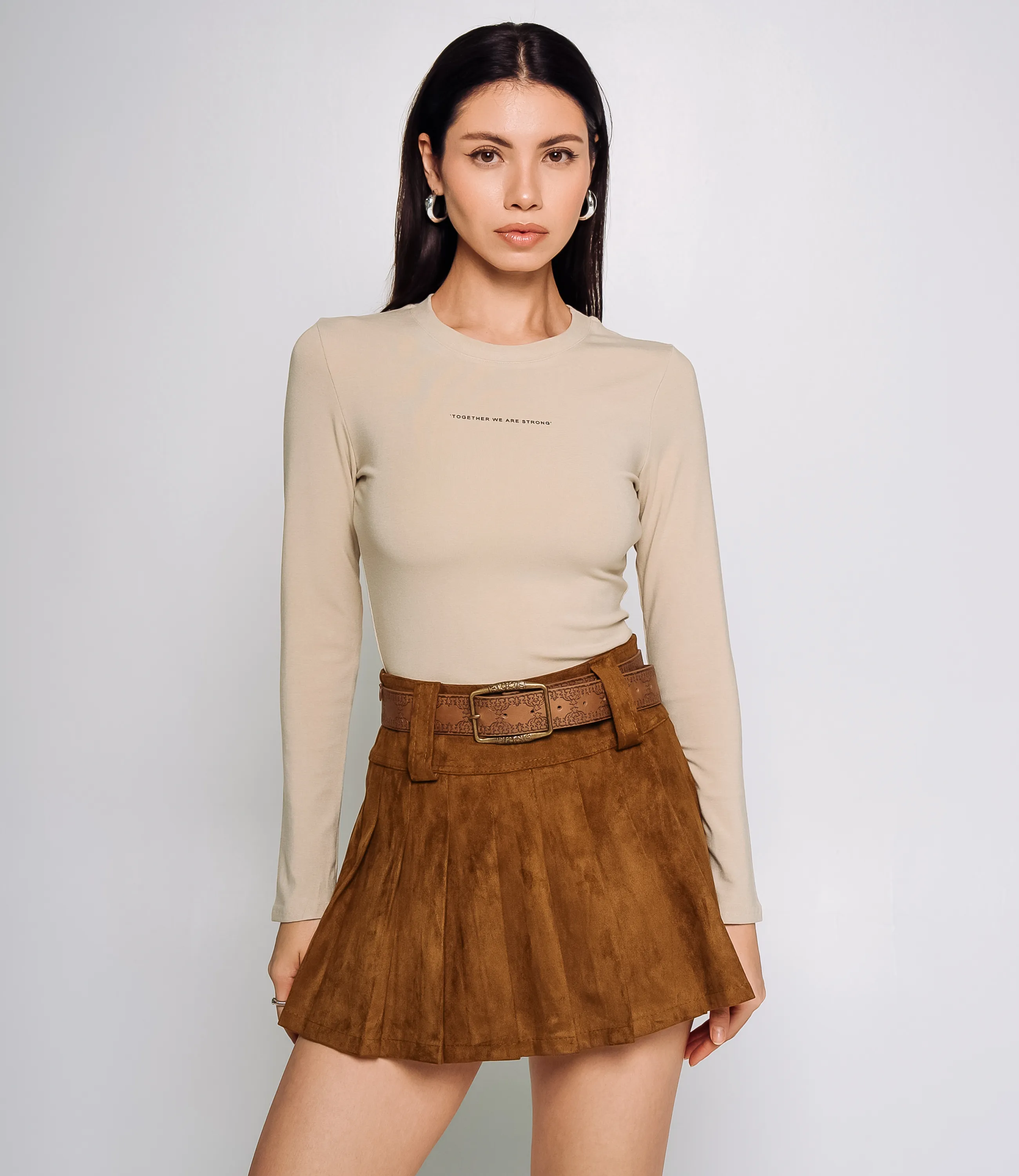 Юбка #КТ6131 (1), коричневый - фото 1