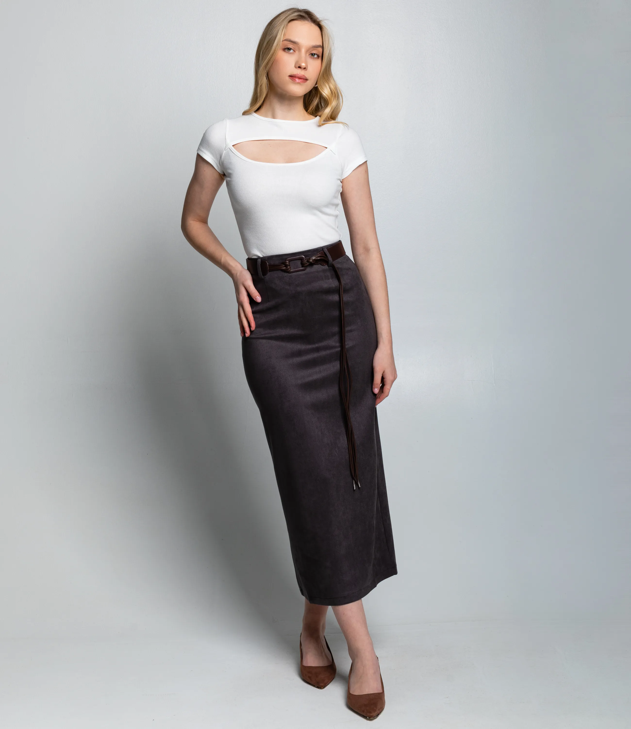 Юбка #КТ335 (1), графит - фото 1