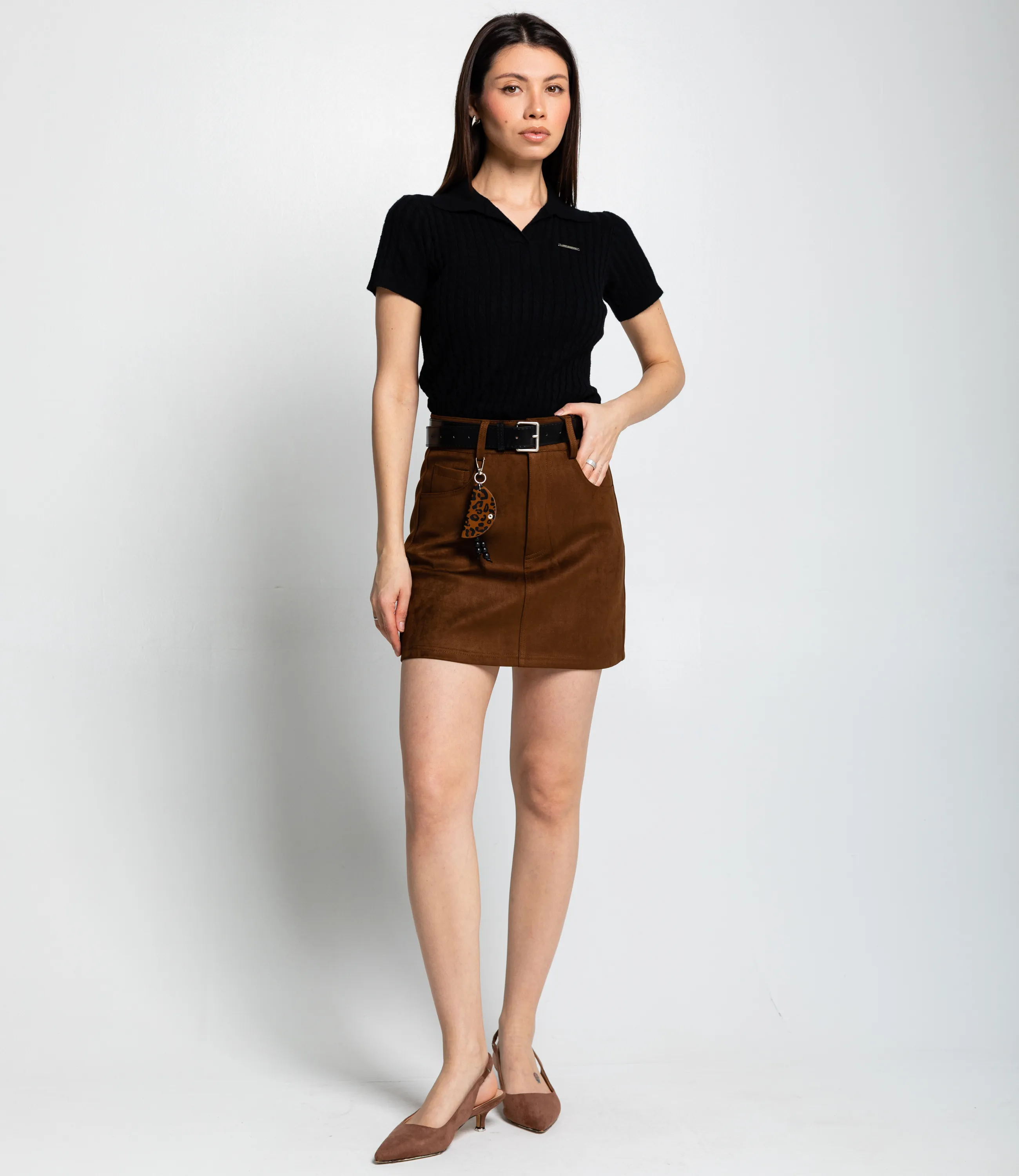 Юбка #КТ8525 (1), шоколадный - фото 1