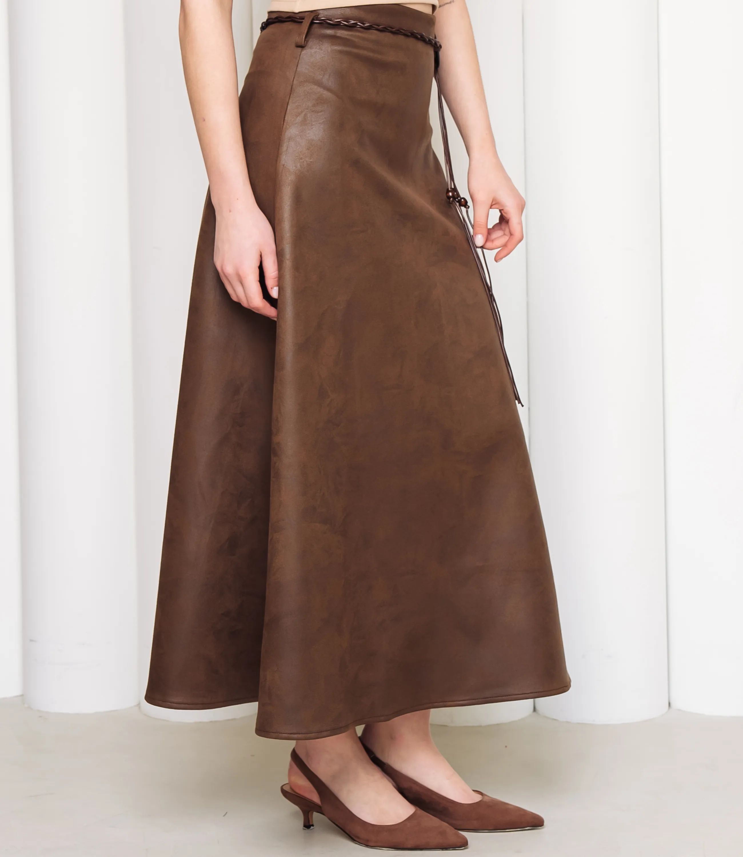 Юбка #КТ2213 (1), коричневый - фото 3