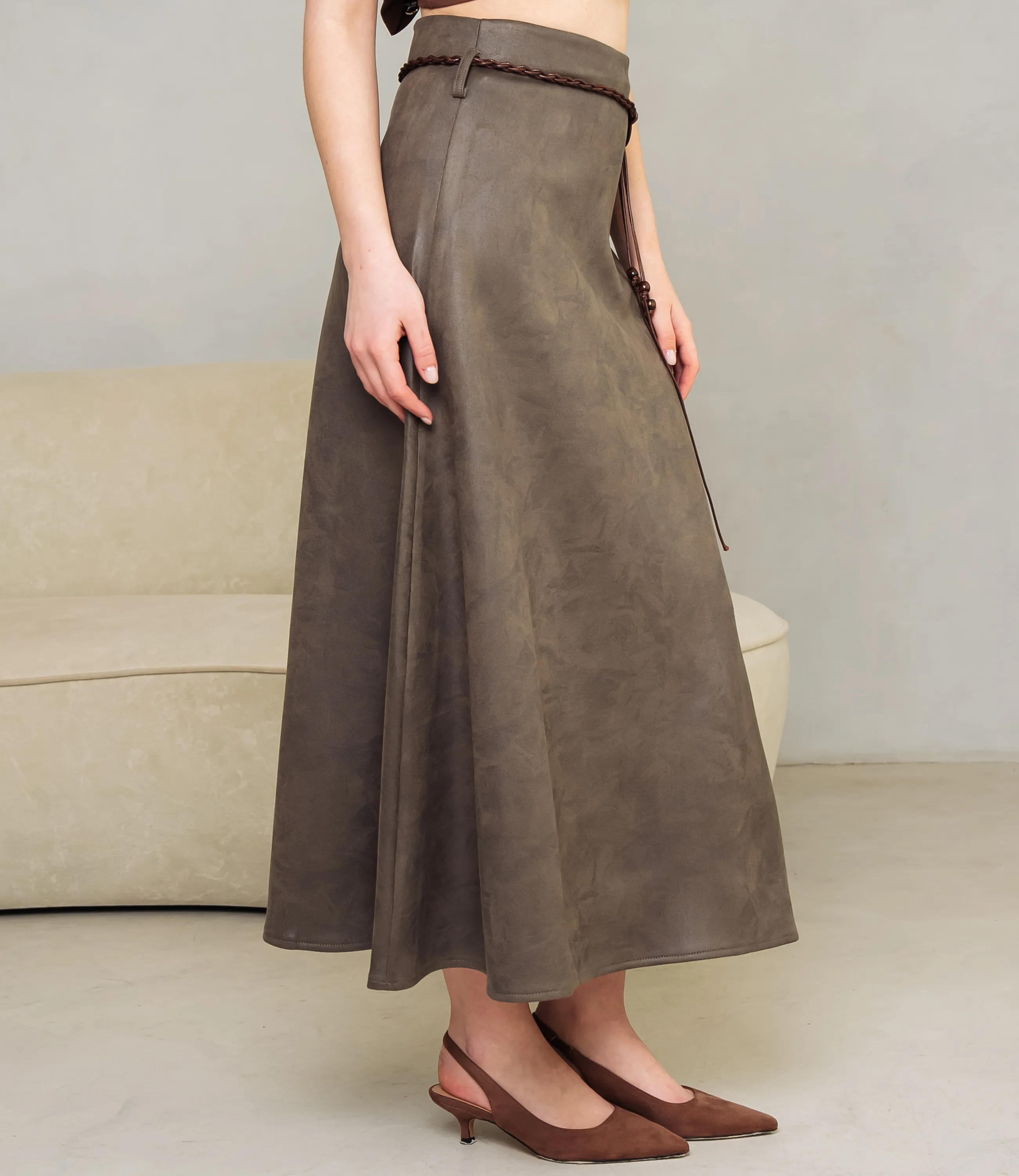 Юбка #КТ2213 (1), хаки - фото 3