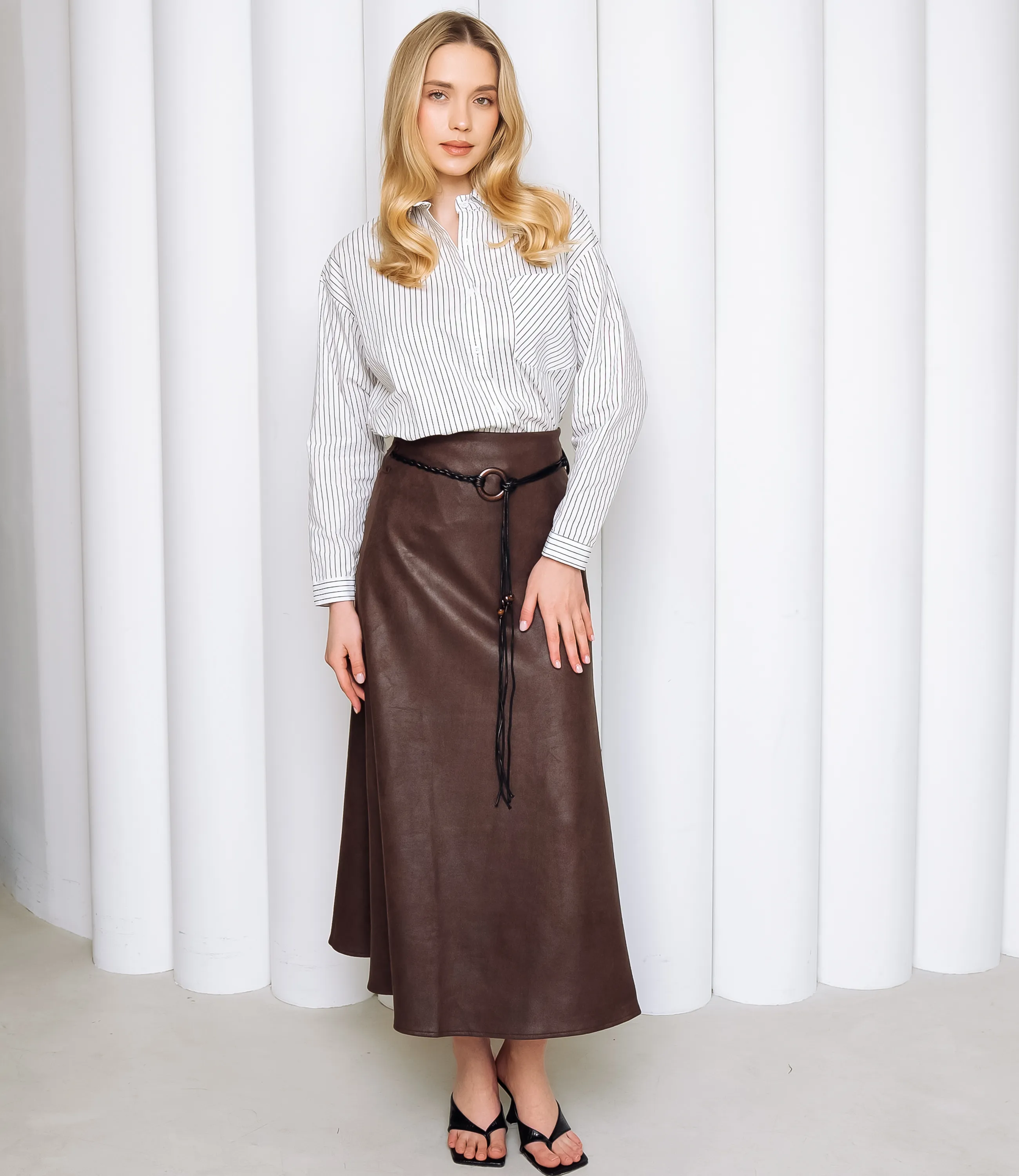 Юбка #КТ2213 (1), шоколадный - фото 1