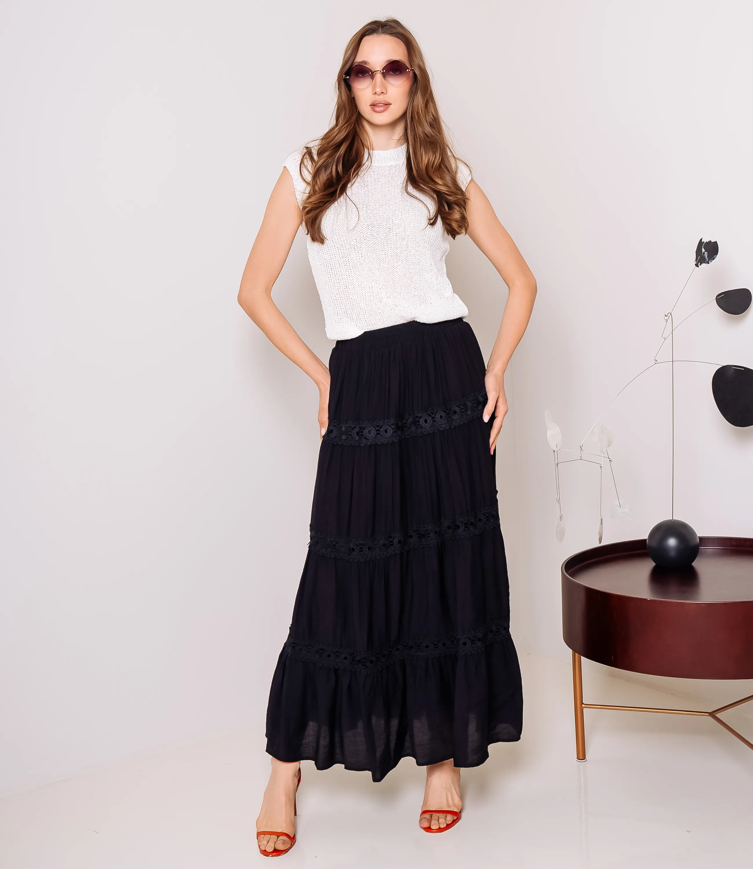 Юбка #КТ815 (9), чёрный - фото 1