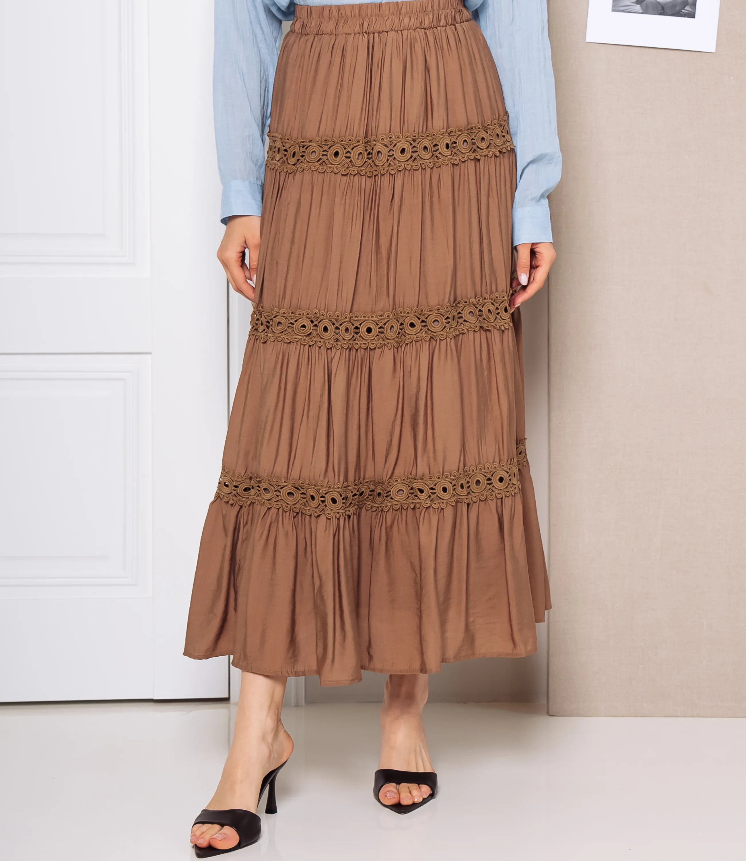 Юбка #КТ815 (9), коричневый - фото 2