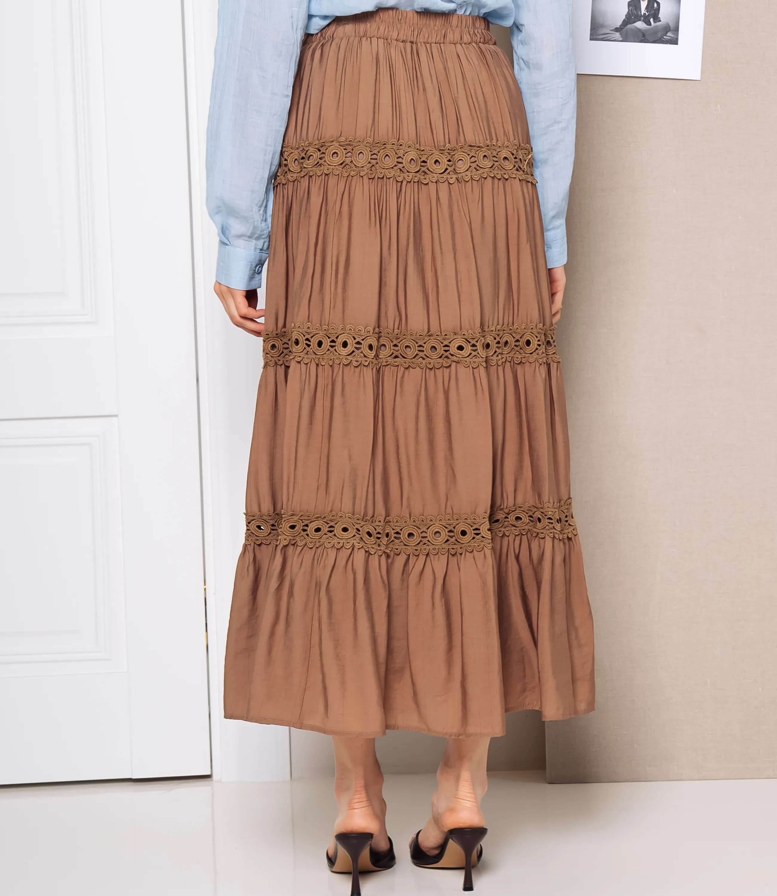 Юбка #КТ815 (9), коричневый - фото 4