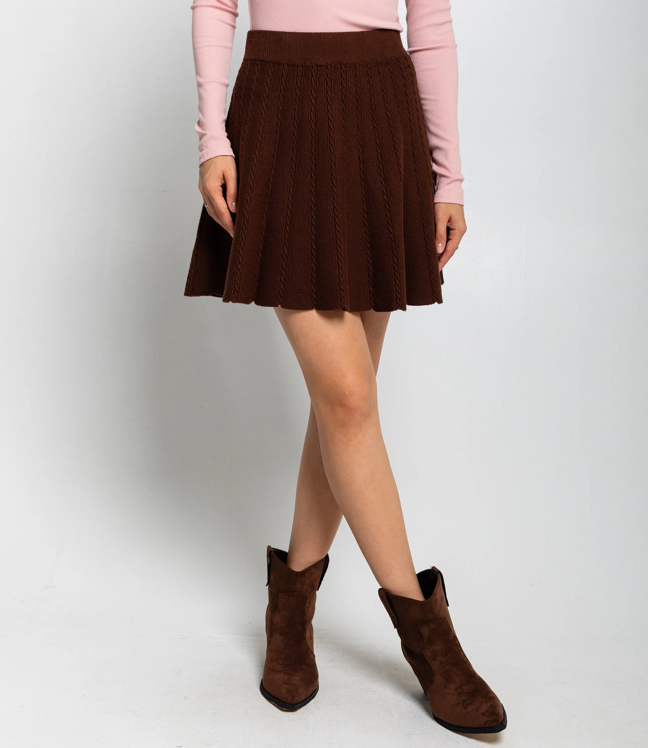 Юбка #КТ88008, шоколадный - фото 2